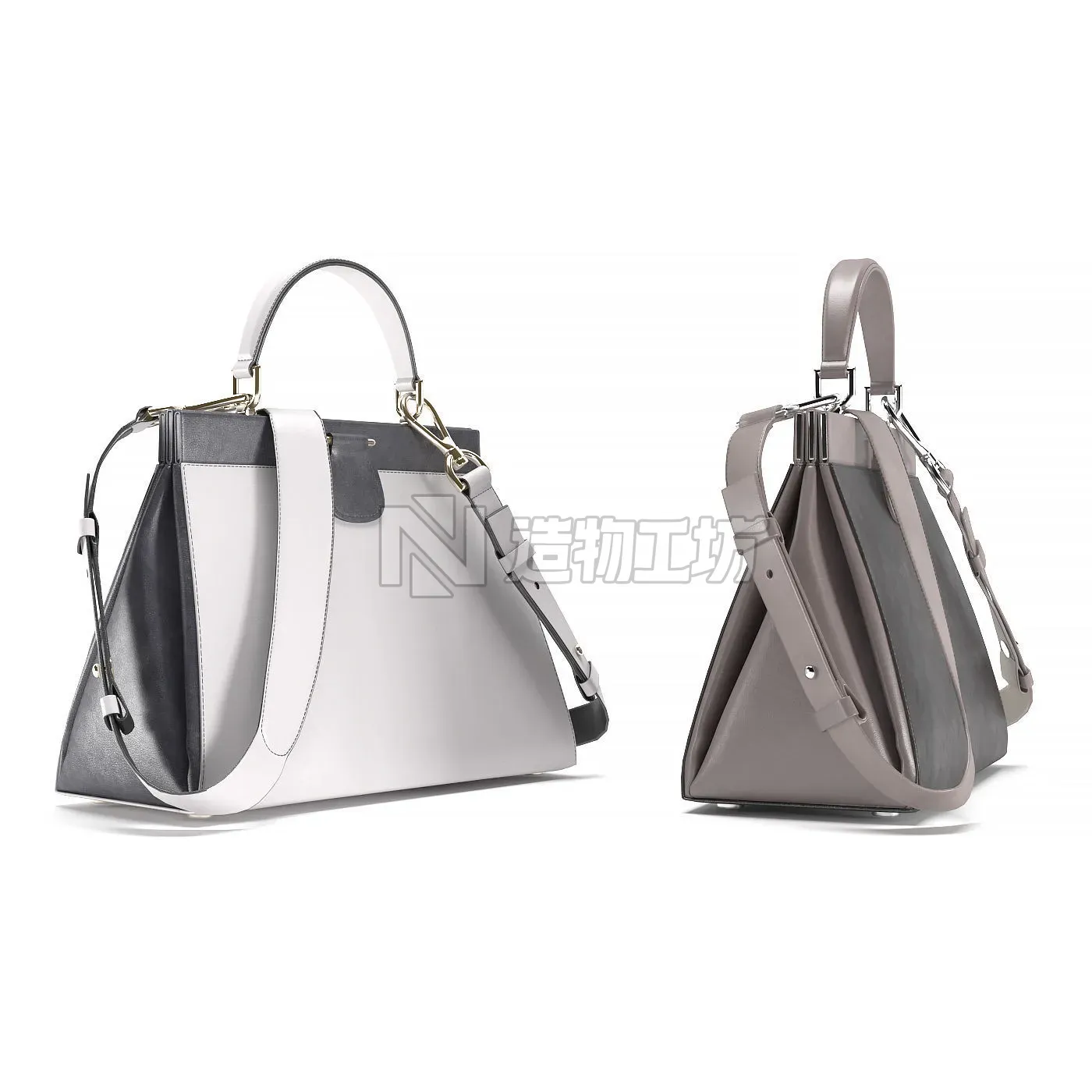 handbag two handbags 3D model