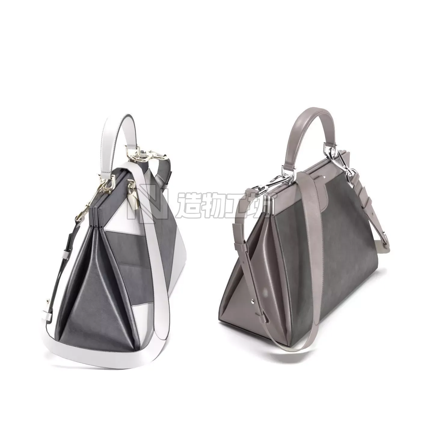 handbag two handbags 3D model