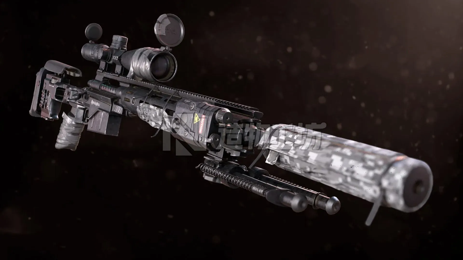 XM2010 Sniper Rifle - Mid Poly 3D model