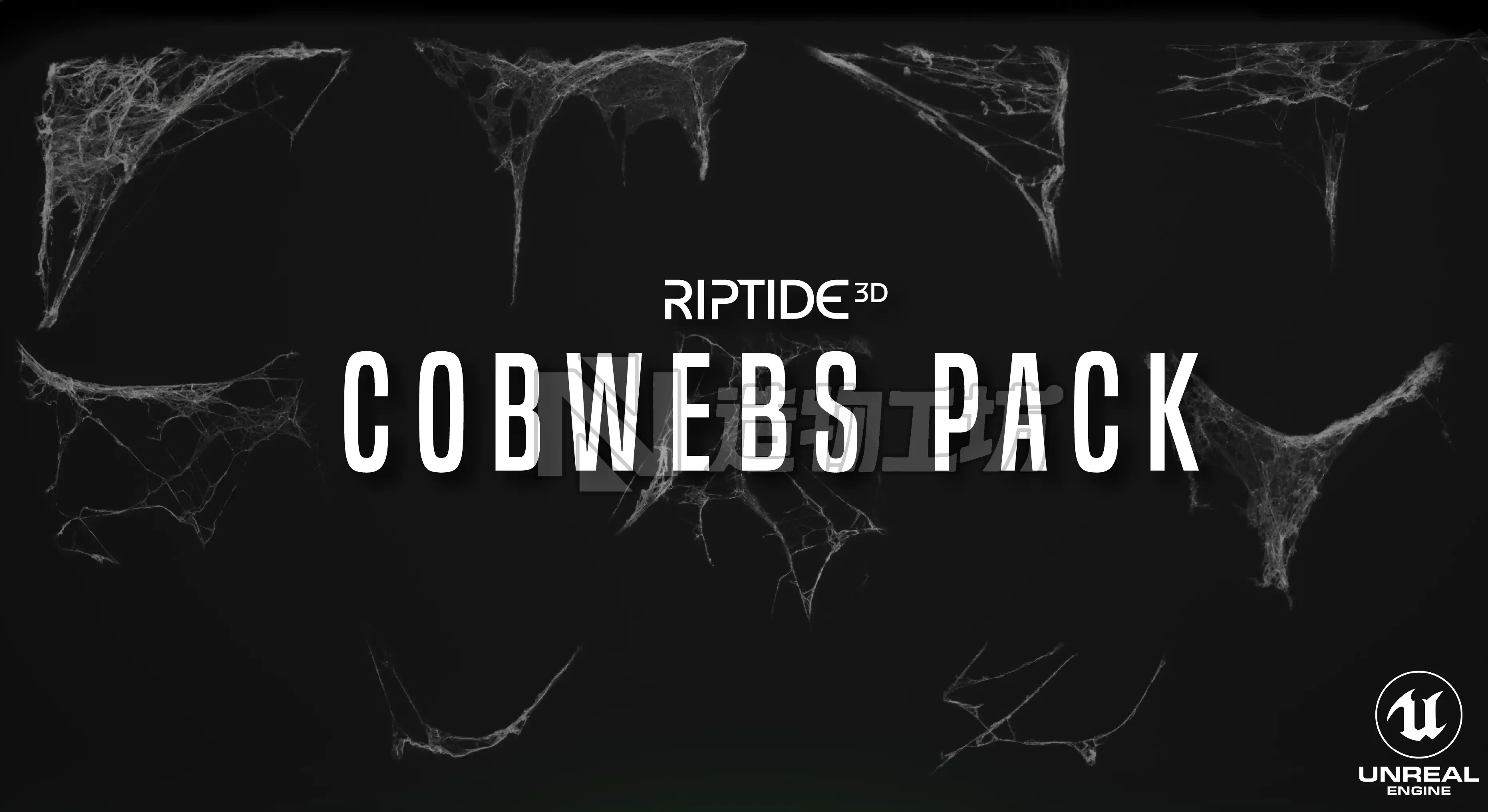 Cobwebs Pack Low-poly 3D model