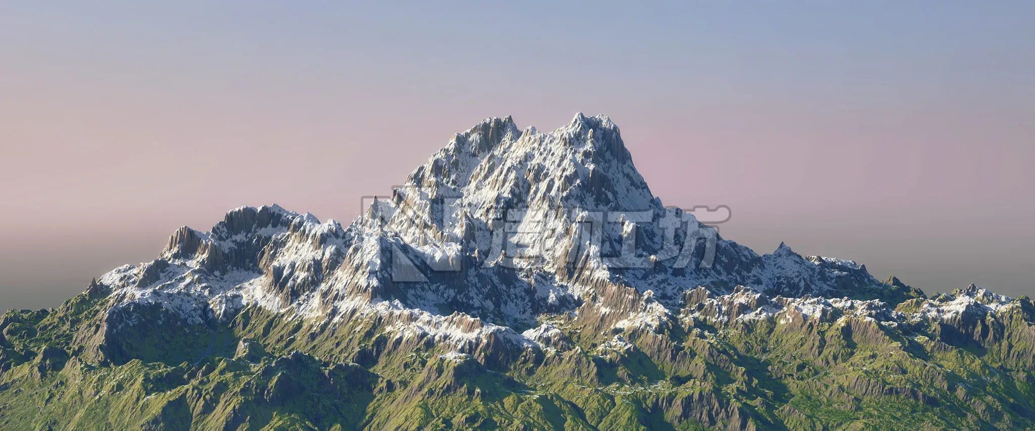 Hero mountain Low-poly 3D model