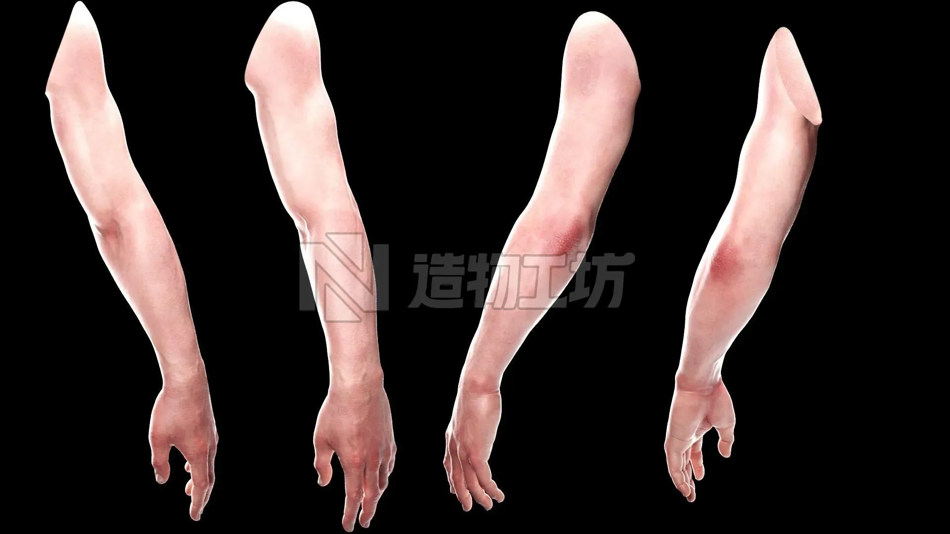 Hand Light skin LowPoly CG Low-poly 3D model