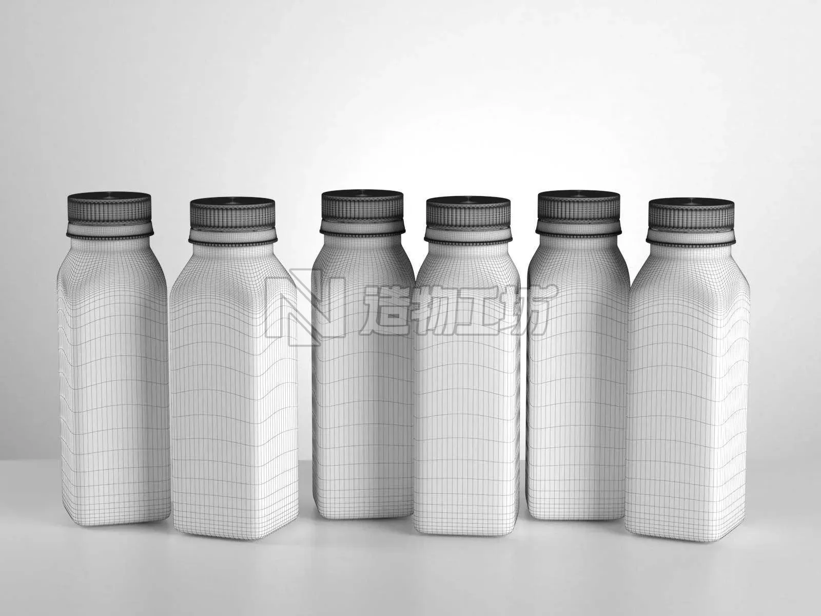 Juice Bottles 03 3D model