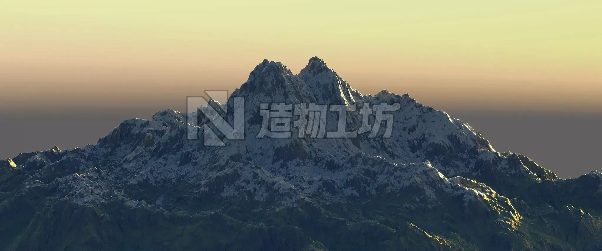 Hero mountain Low-poly 3D model