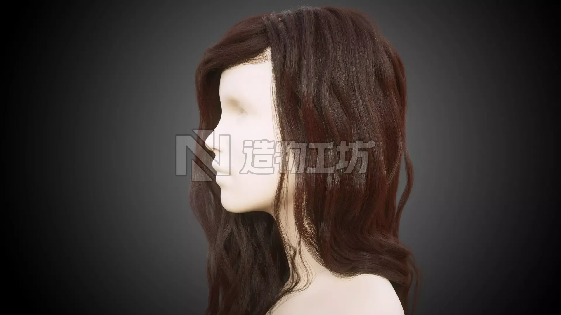 Long hair for production render in Octane Vray and Ornatrix 3D model