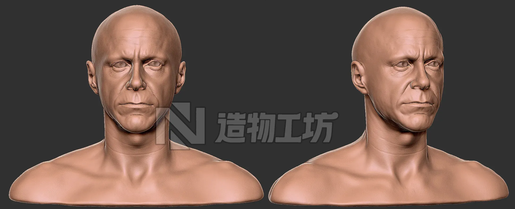 Robert Downey Jr Low-poly 3D model