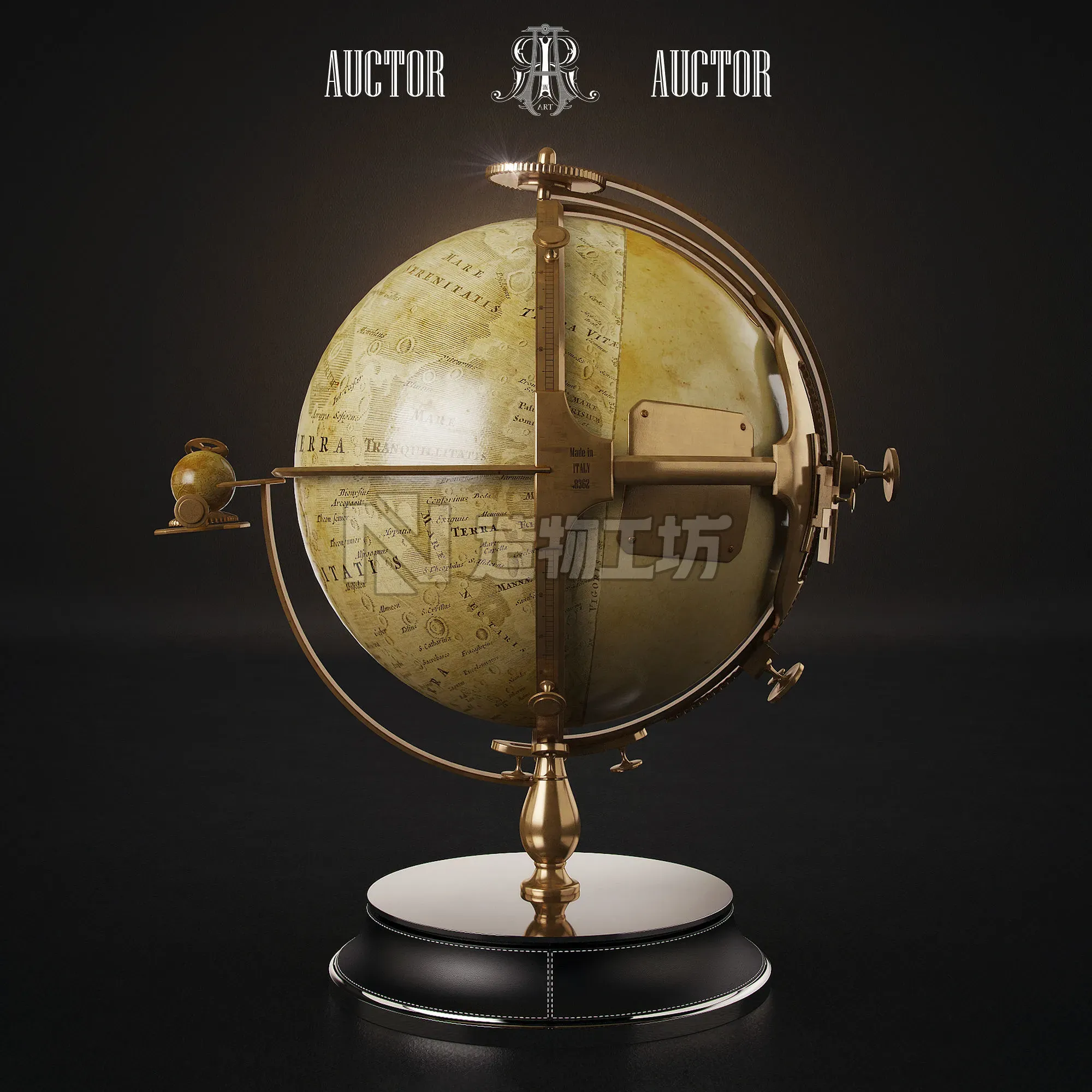 Lunar globe ART Auctor 3D model