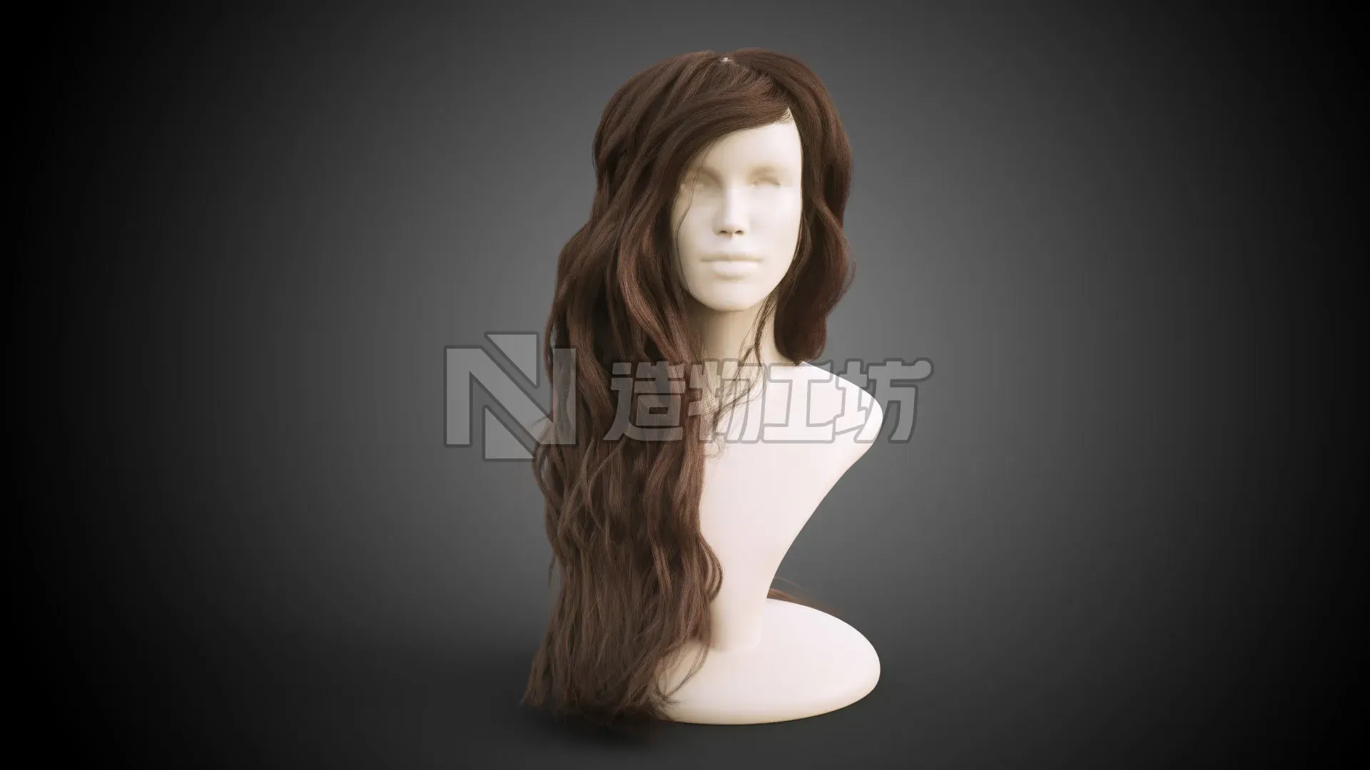 Long hair for production render in Octane Vray and Ornatrix 3D model