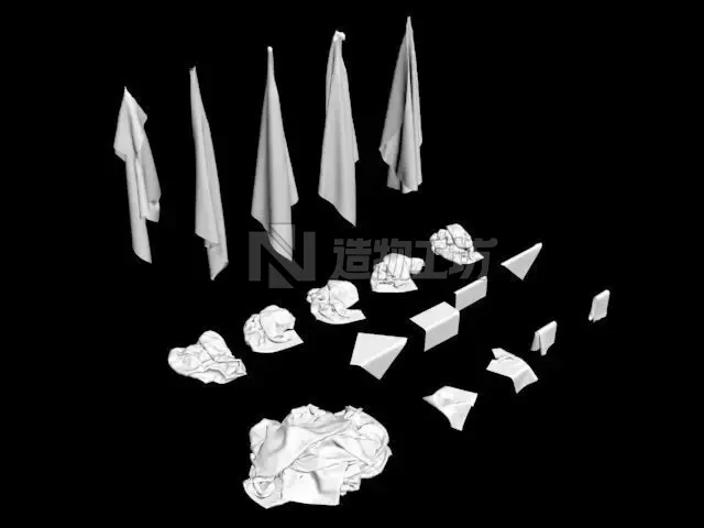 cloth trapo rag collection duster dishcloth bayeta 3D model
