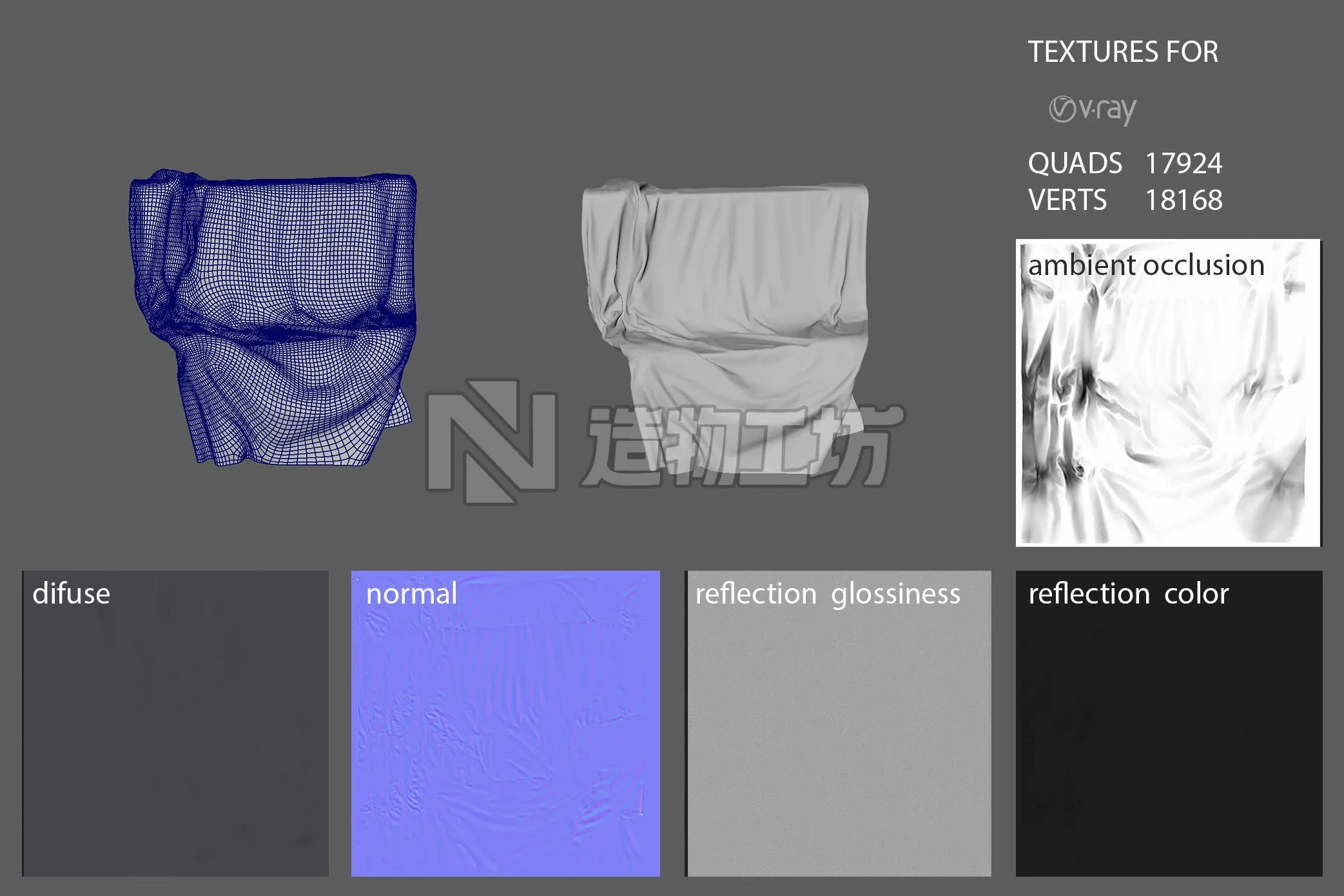 Presentation Cloth Commode var2 3D model