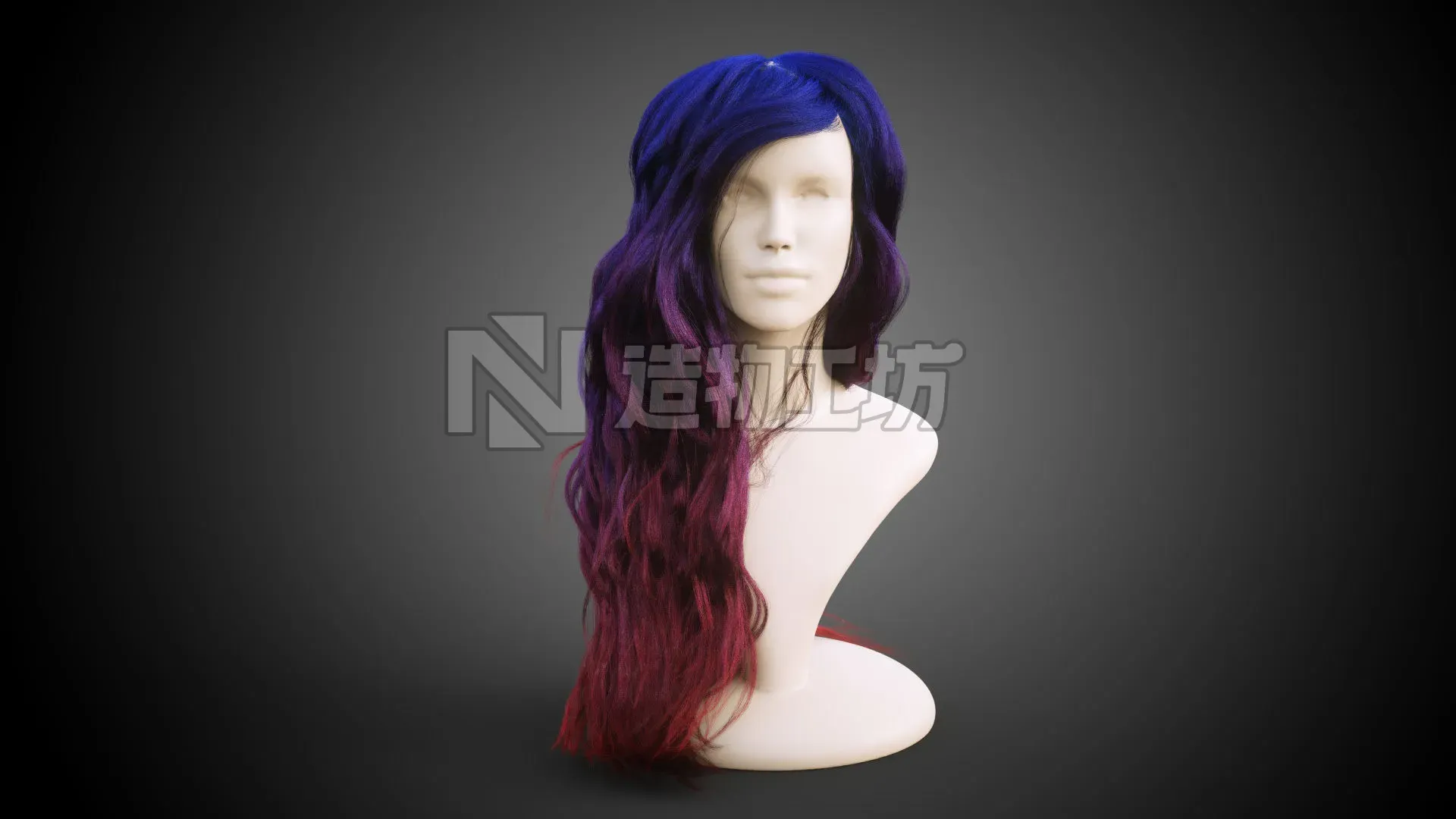 Long hair for production render in Octane Vray and Ornatrix 3D model