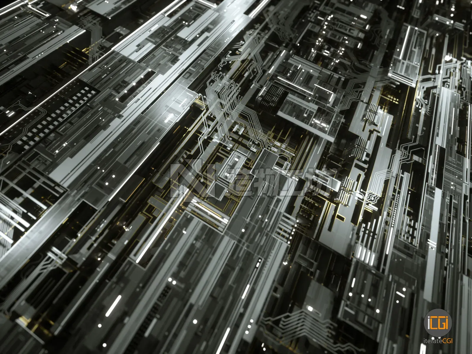 Tech Greebles set 1 3D model
