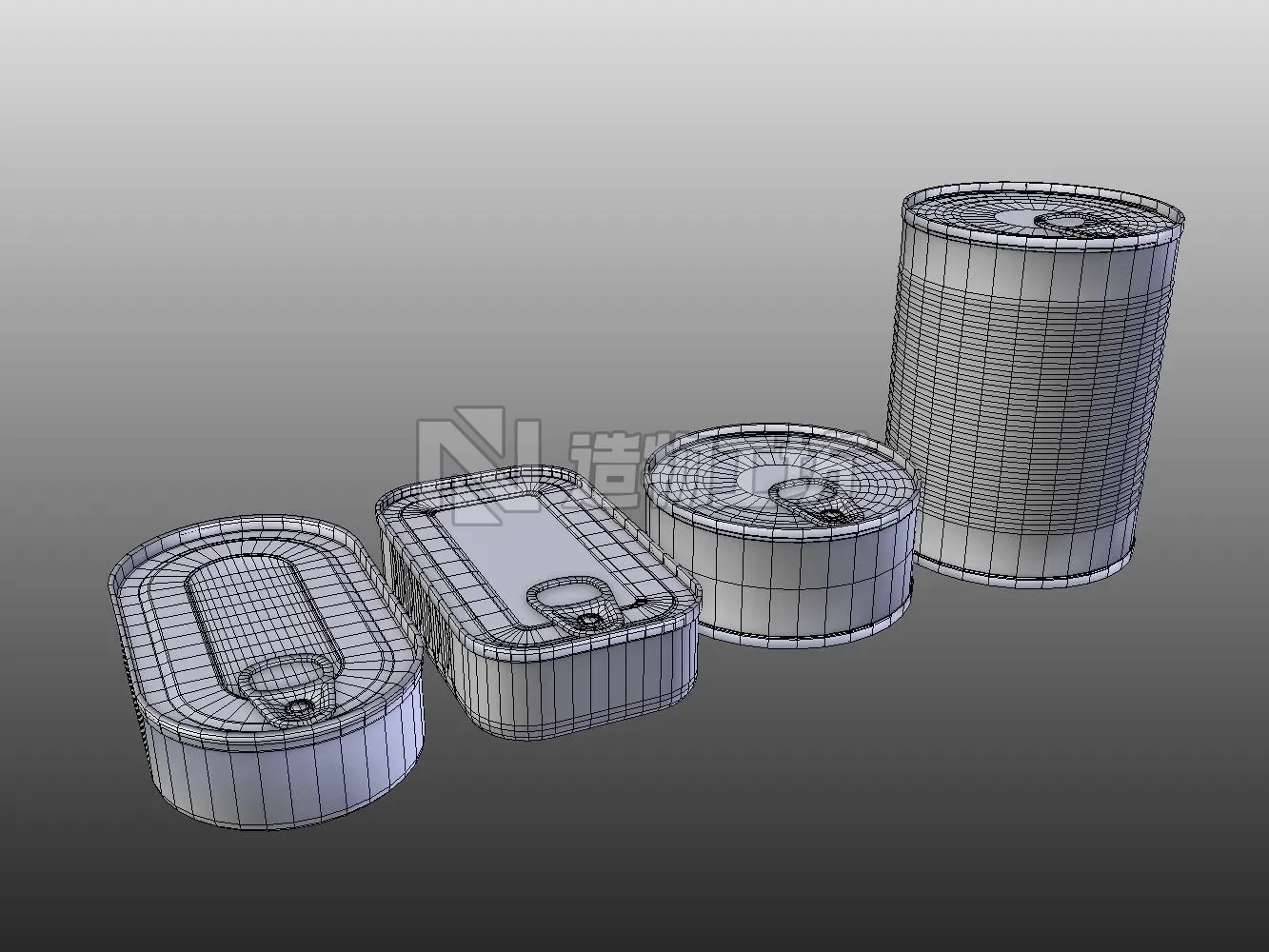 Tin Can Set 3D model