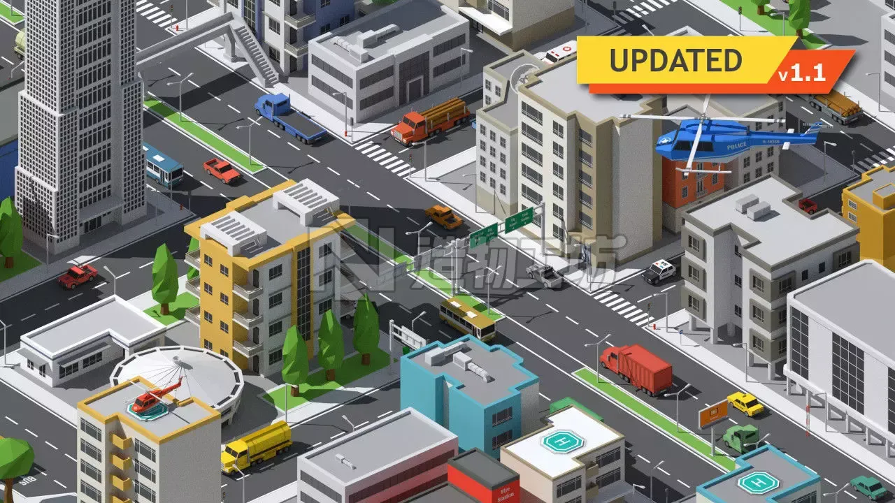 SimplePoly Urban - Low Poly Assets Low-poly 3D model