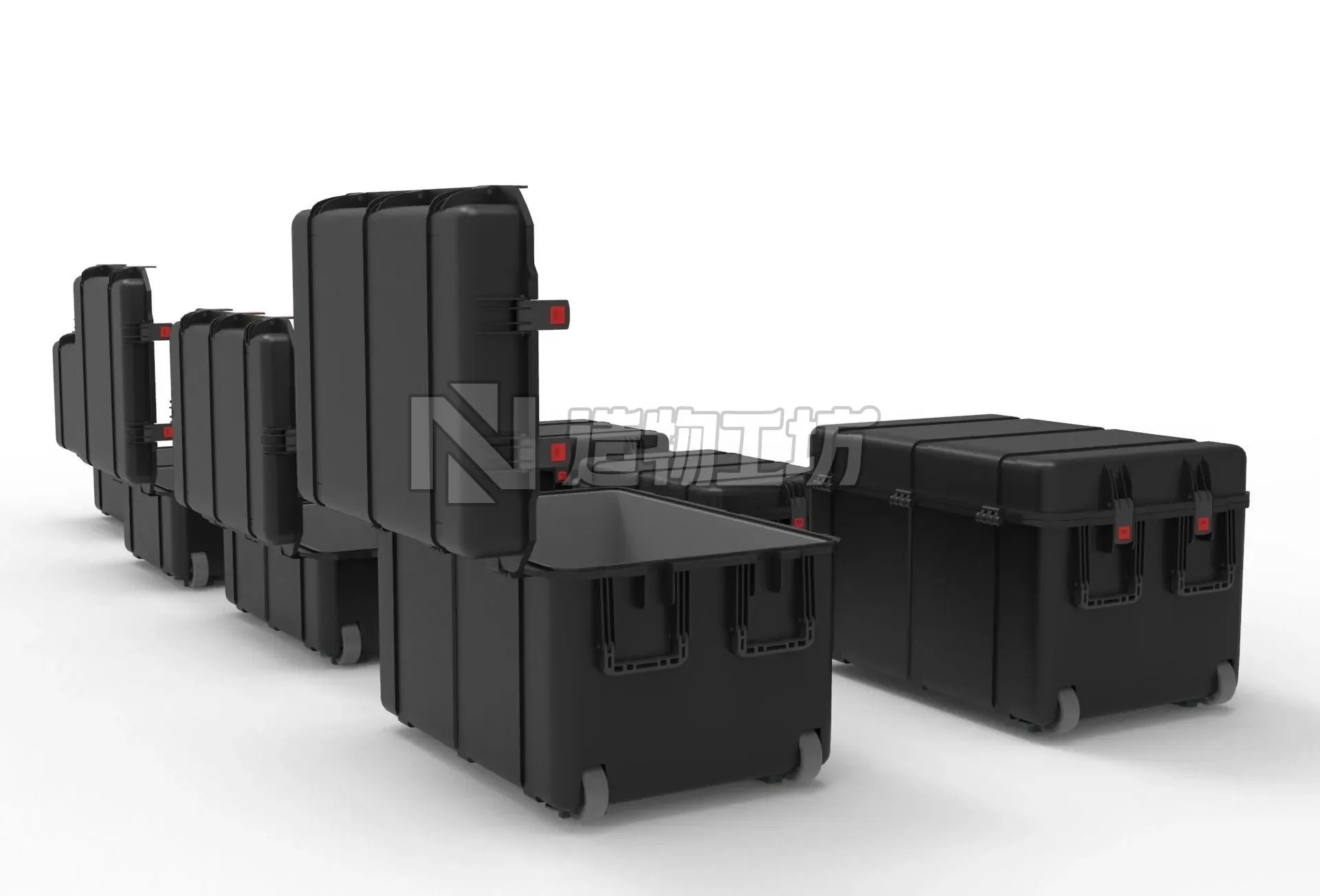 set of Box-Military Case  Pelican 3D model