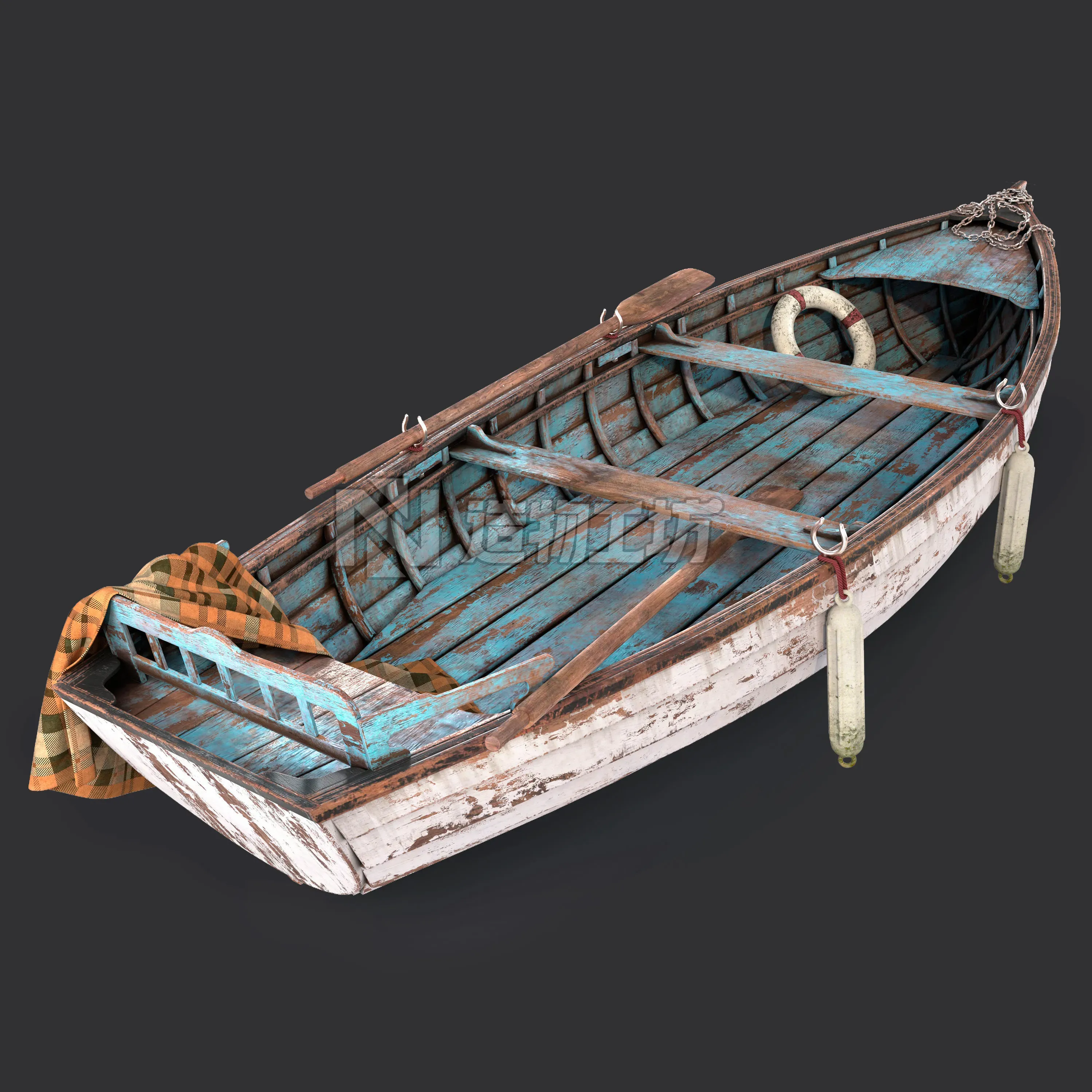 Old boat 3D model