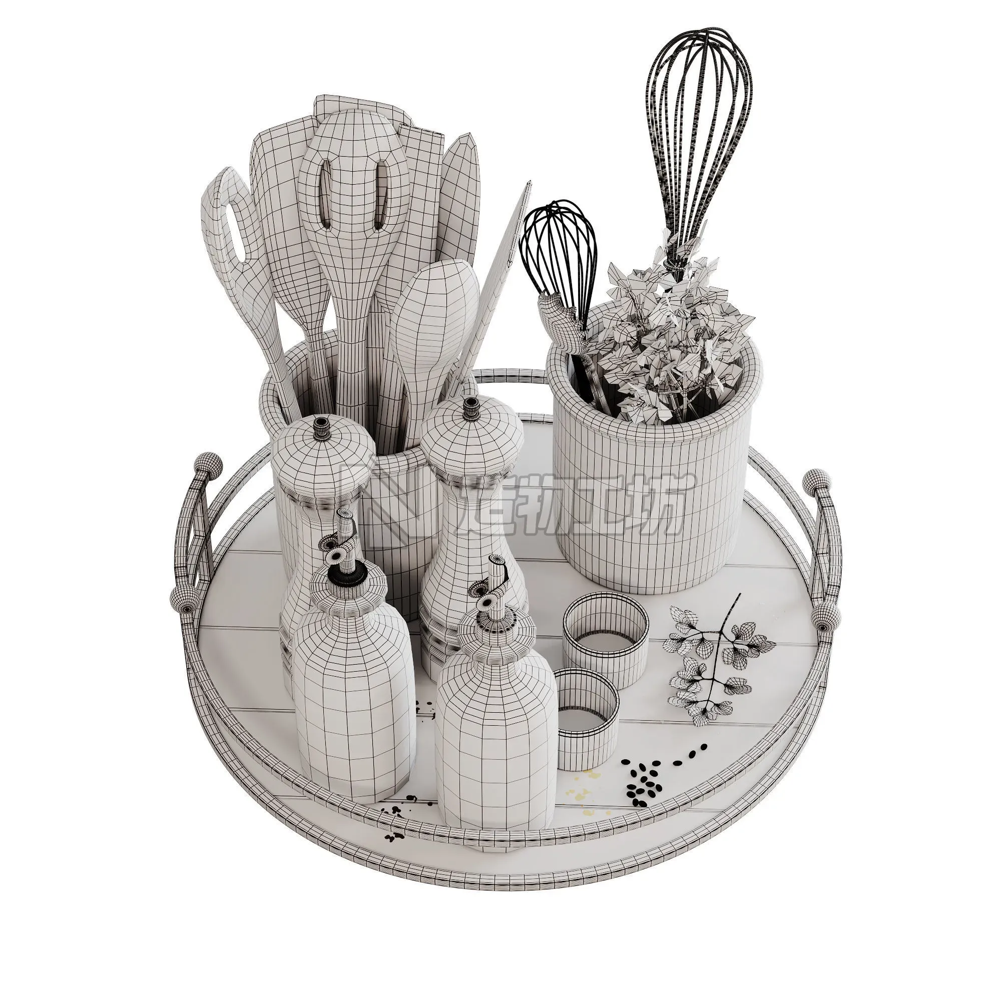 Kitchen Accessories Corona 3D model