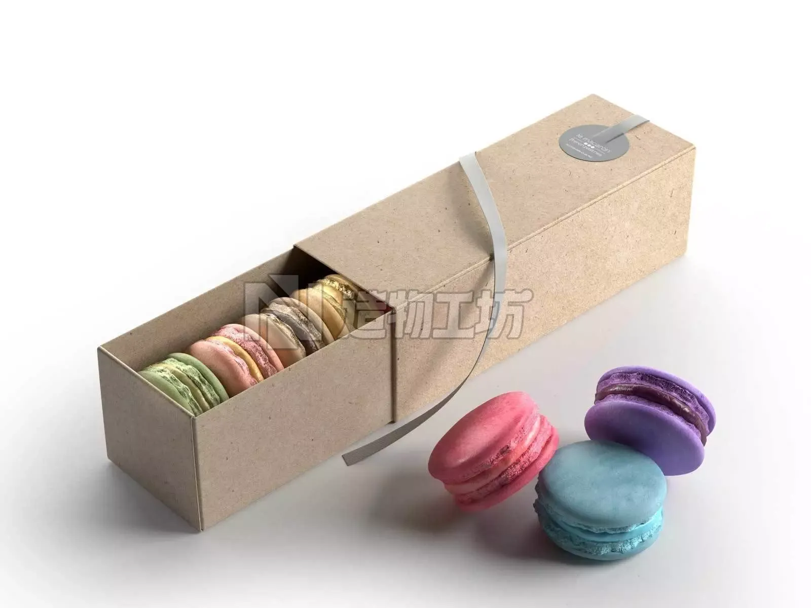 Macarons Gift Box 3D model