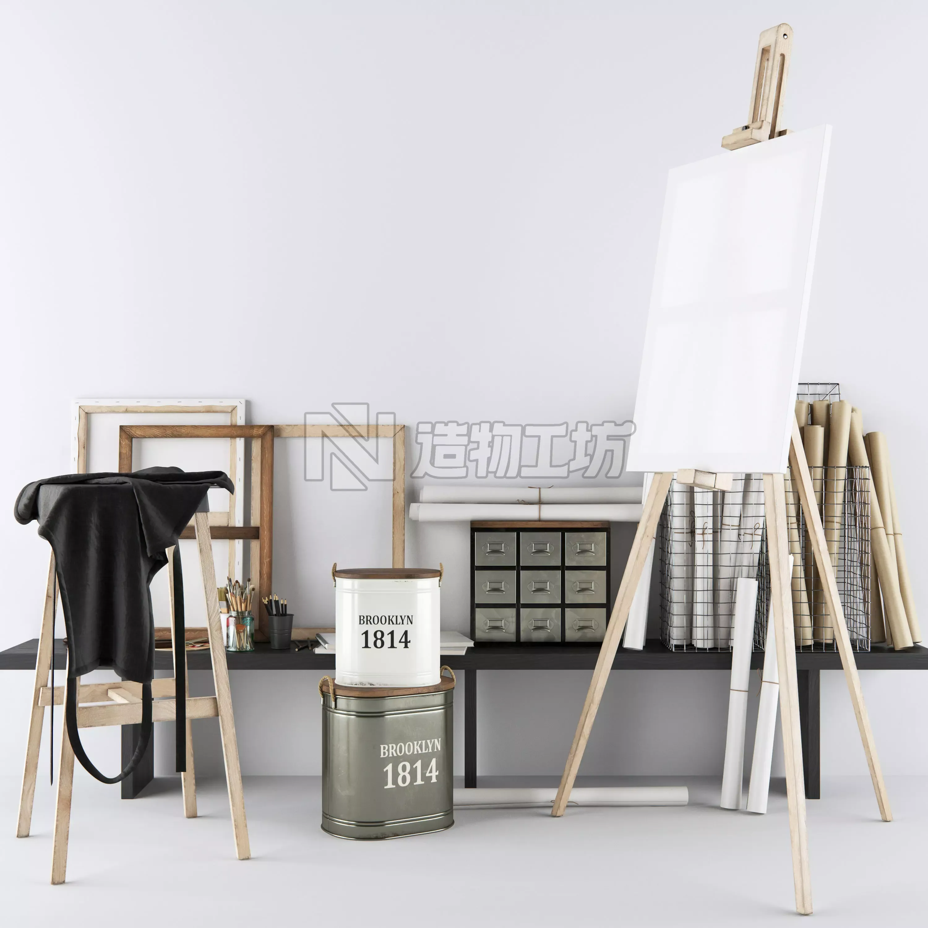 Decorative set 01 3D model