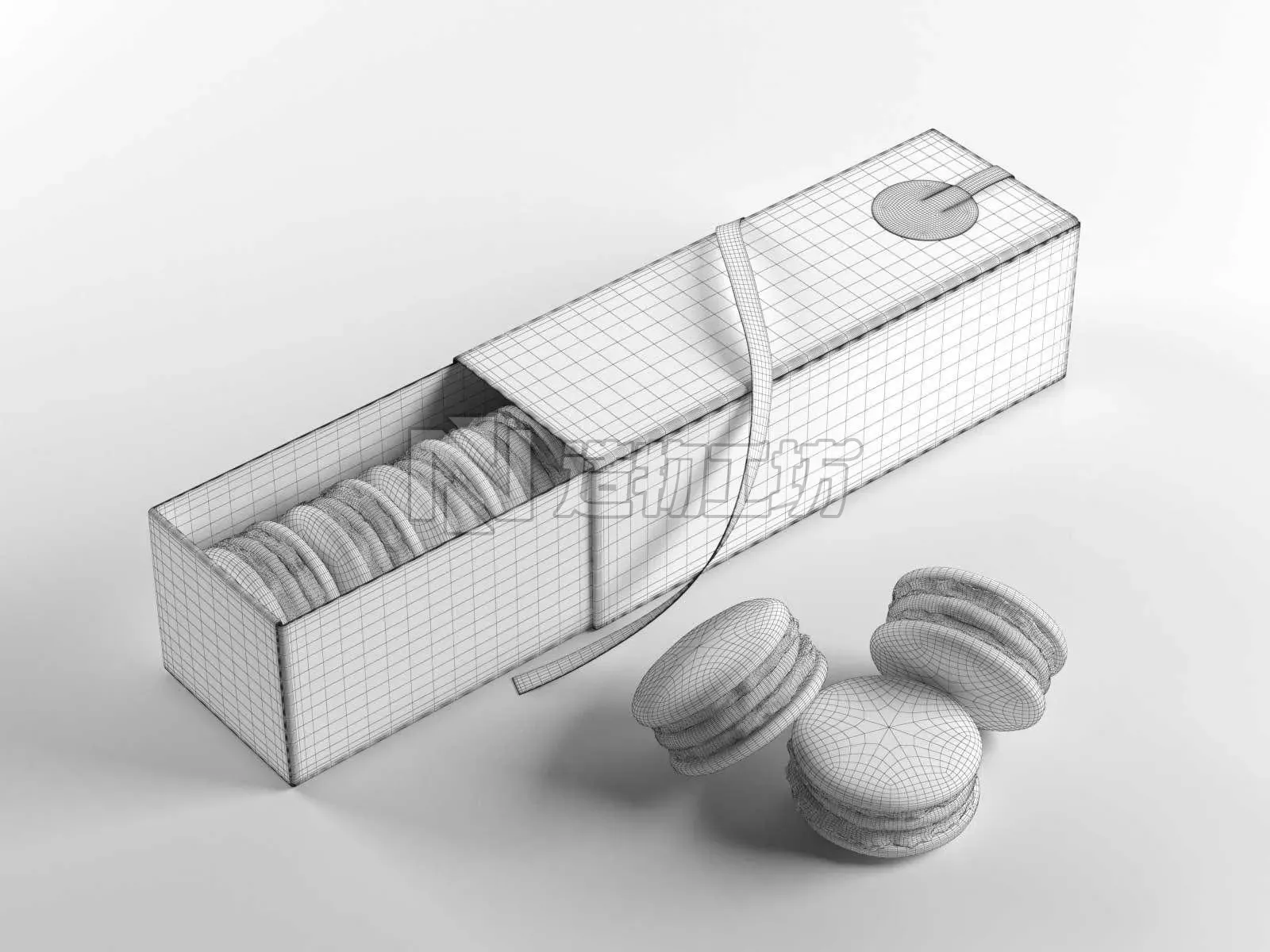 Macarons Gift Box 3D model