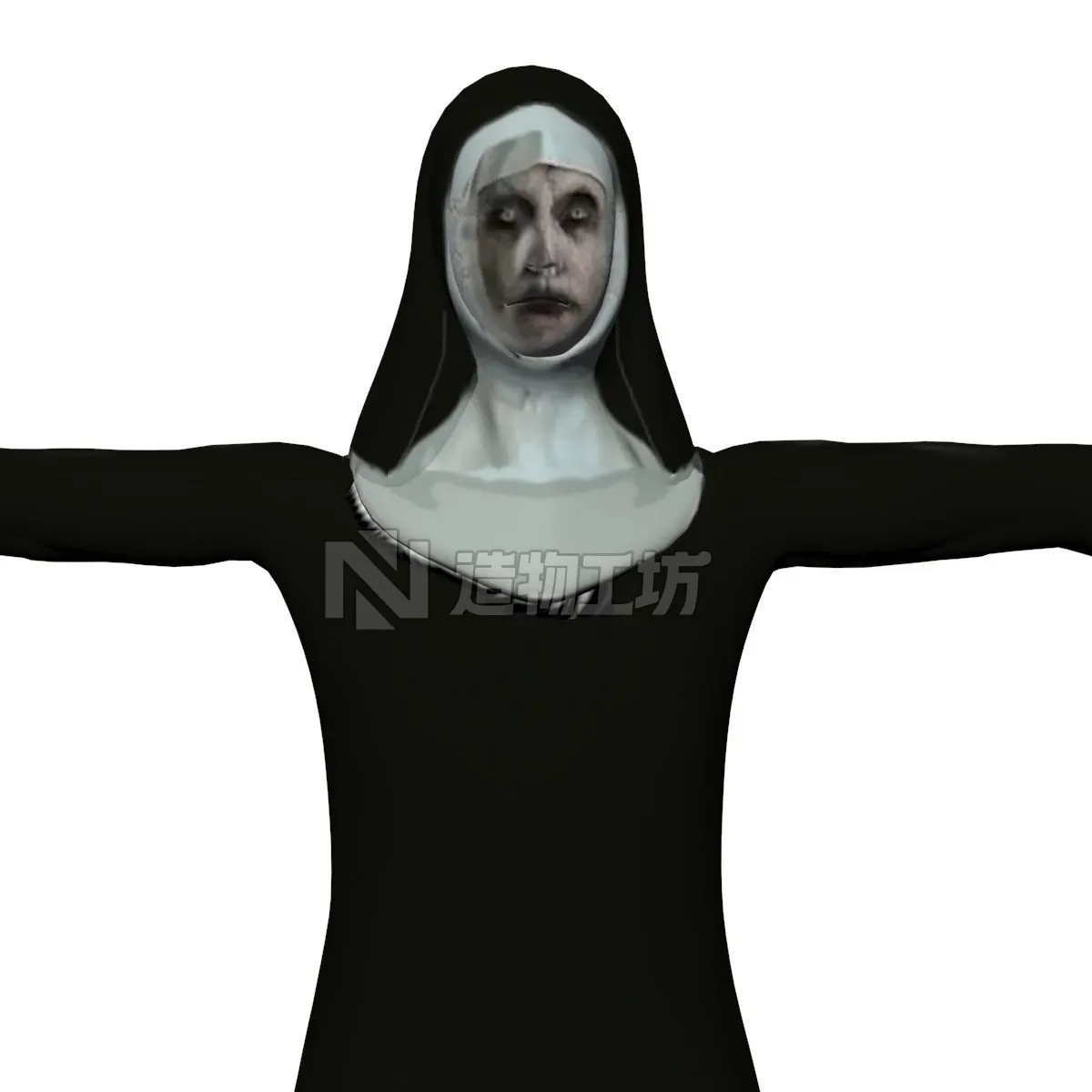 The Nun Low-poly 3D model
