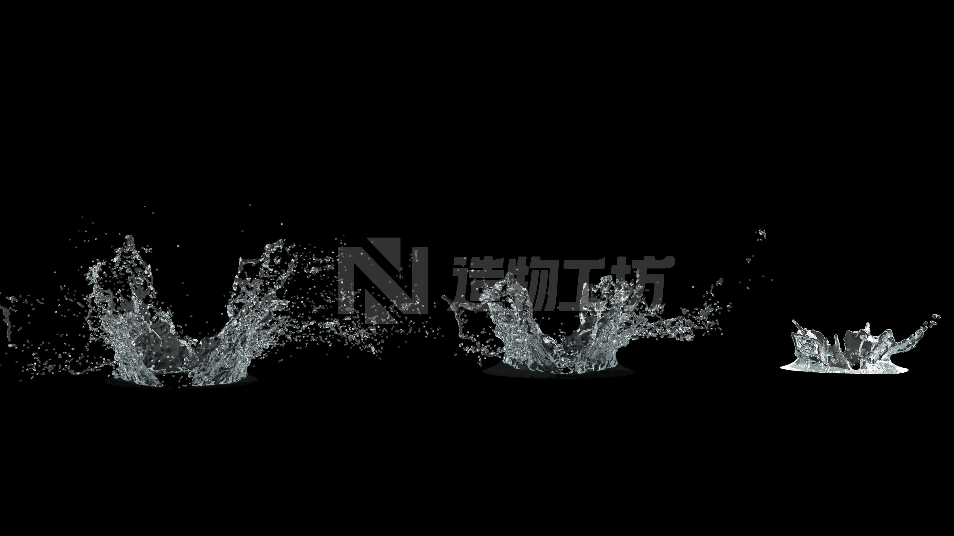 Water Splash 3D Model 3D model