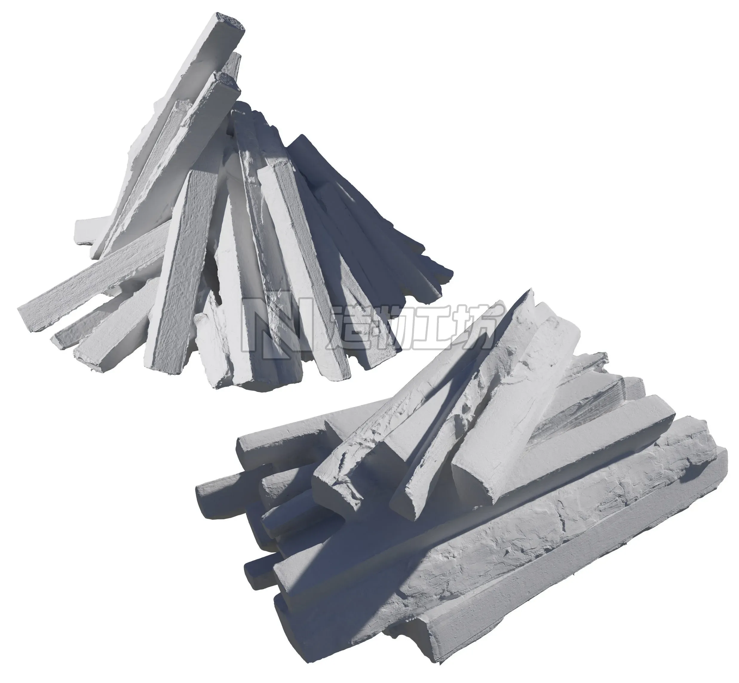 Ultra realistic Firewood Scan Low-poly 3D model