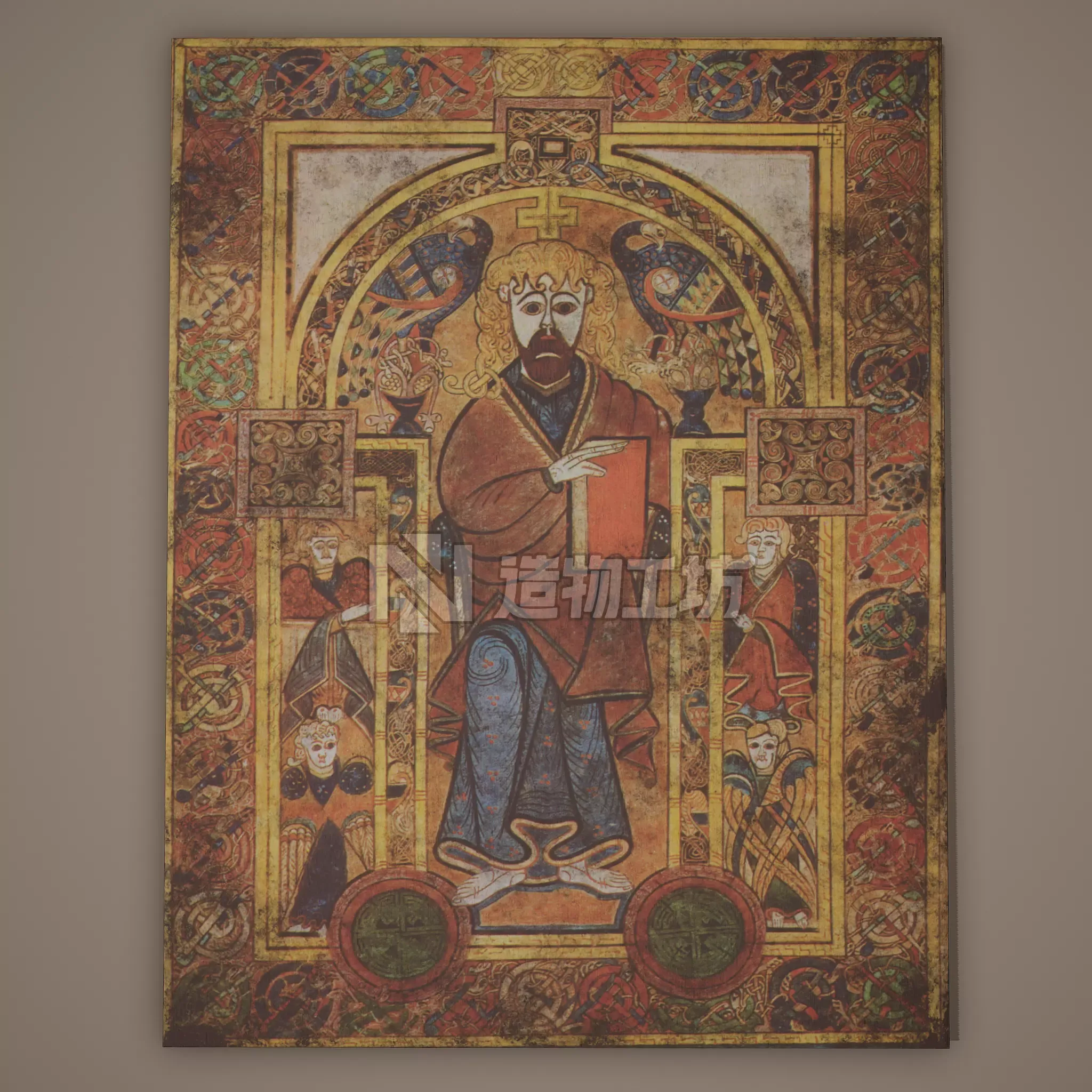 Medieval Designed Painting Low-poly 3D model