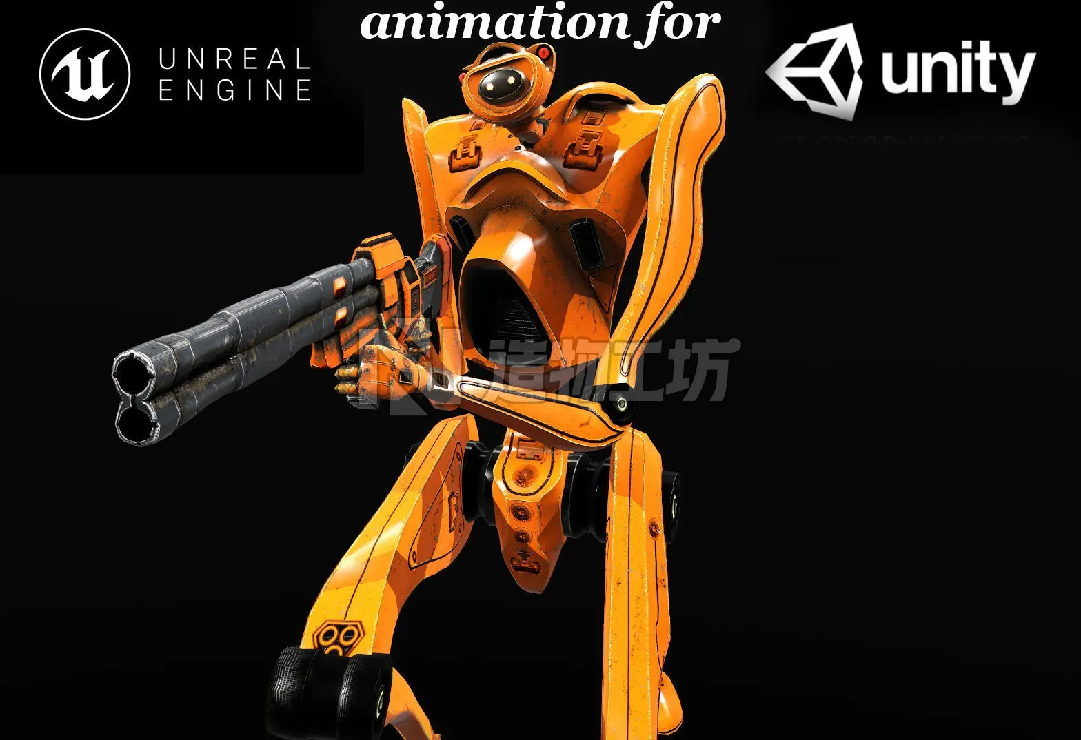 Robot Low-poly 3D model