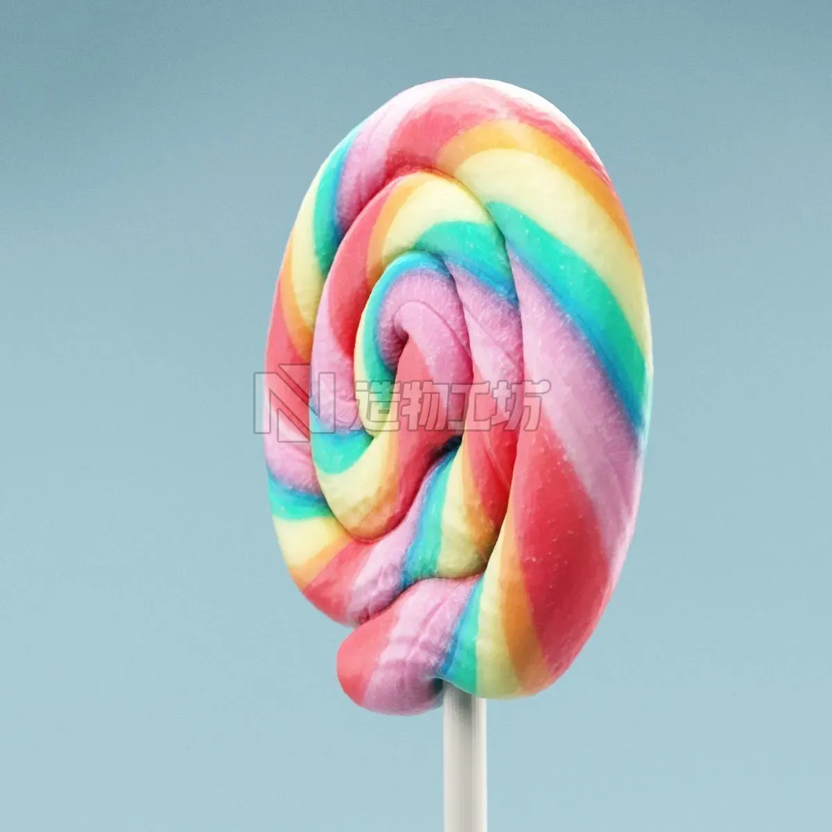 Lolly Lollipop Lick Stick Low-poly 3D model