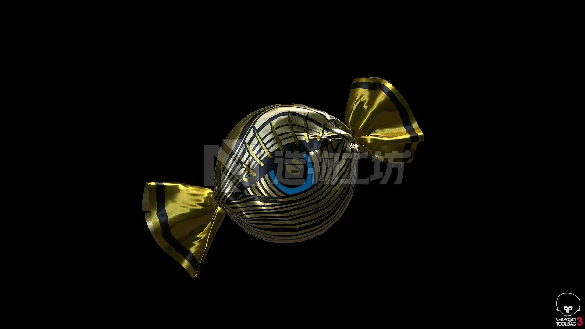 wrapped candy Low-poly 3D model