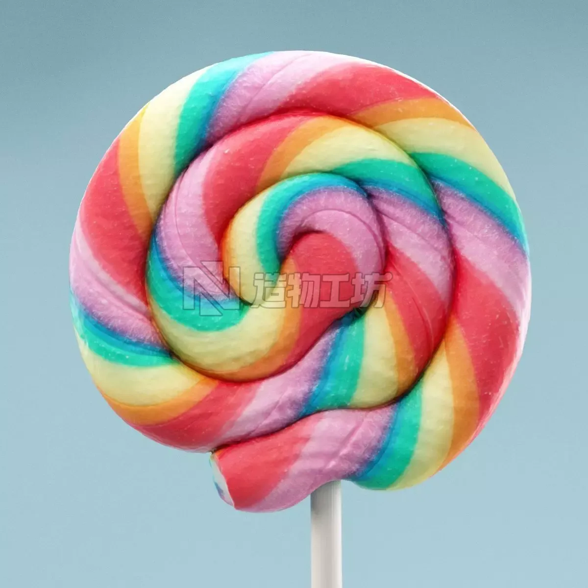 Lolly Lollipop Lick Stick Low-poly 3D model