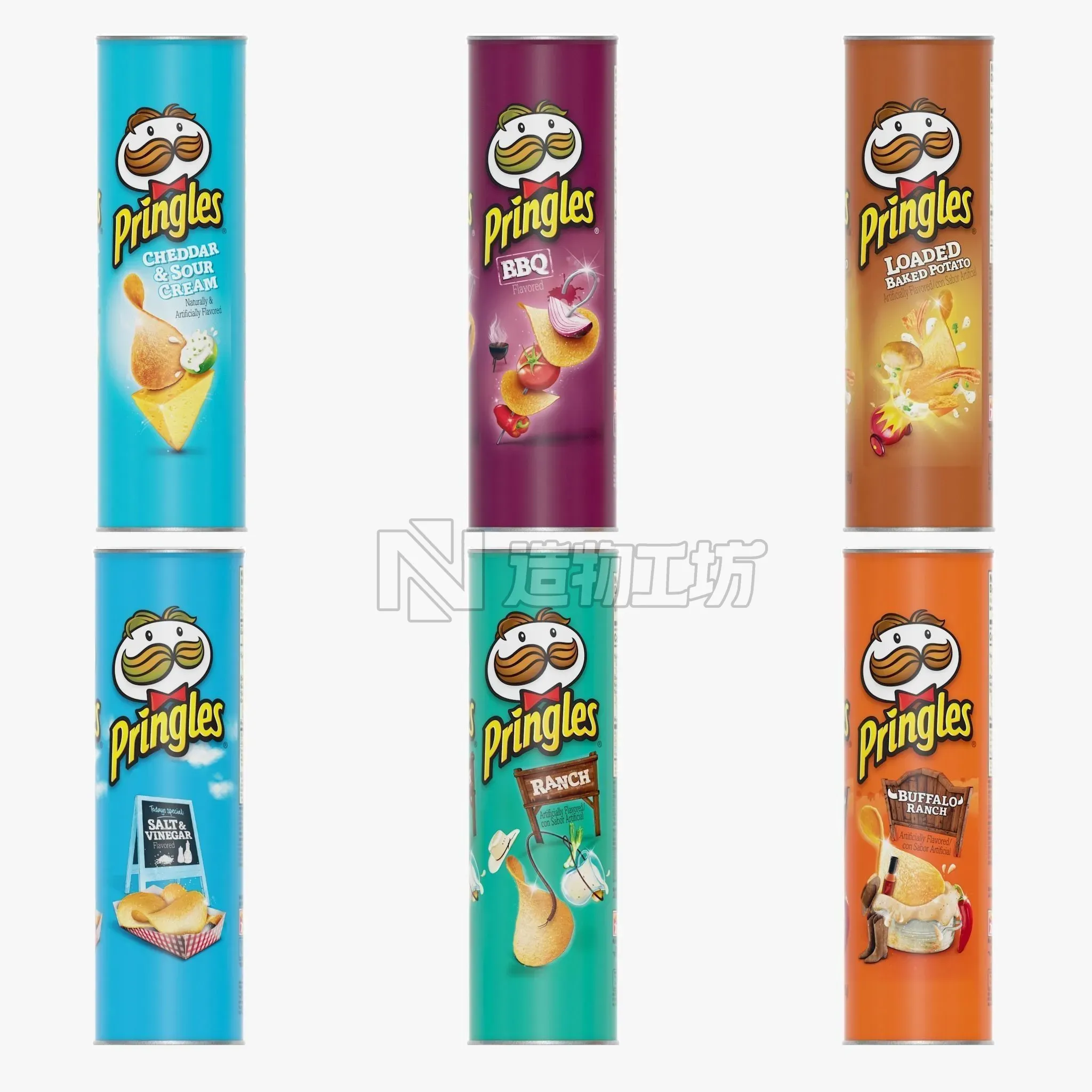 Pringles Potato Chips 3D model