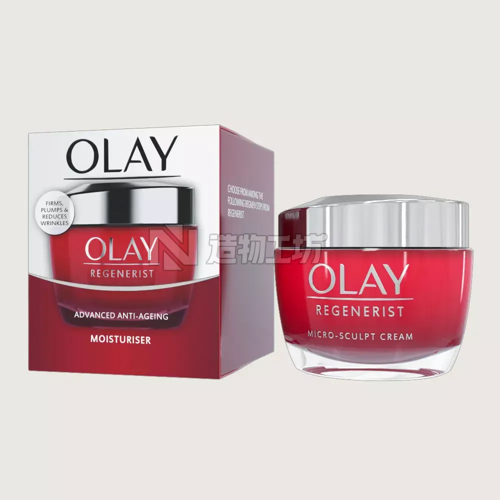 Olay Cream Low-poly 3D model