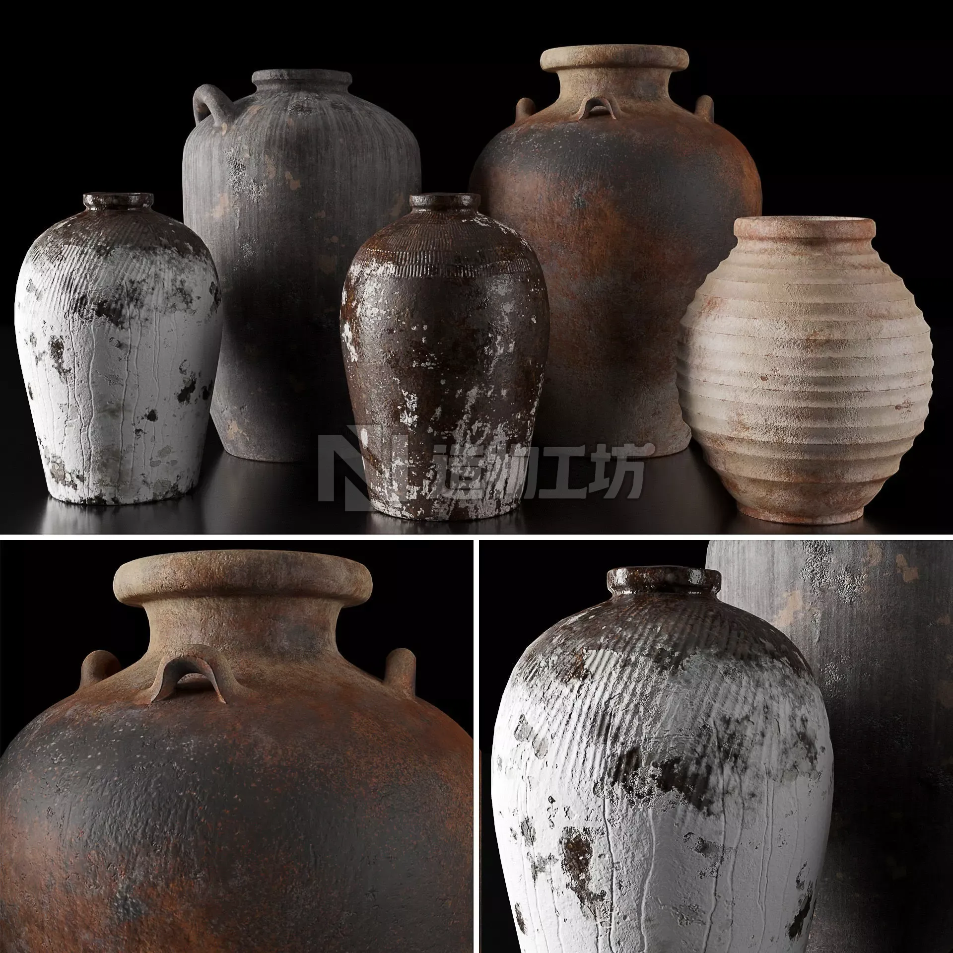 RH Collection of vases 3D model