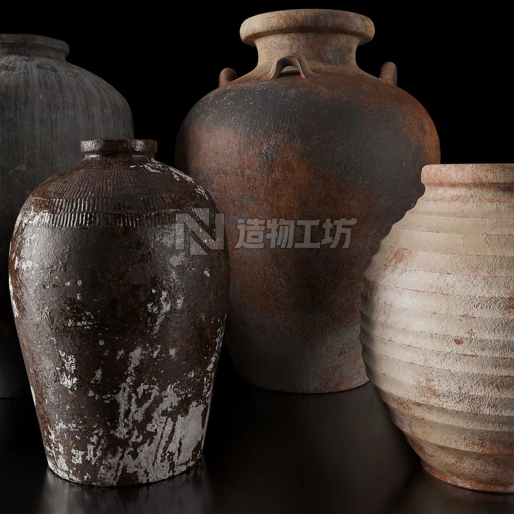 RH Collection of vases 3D model