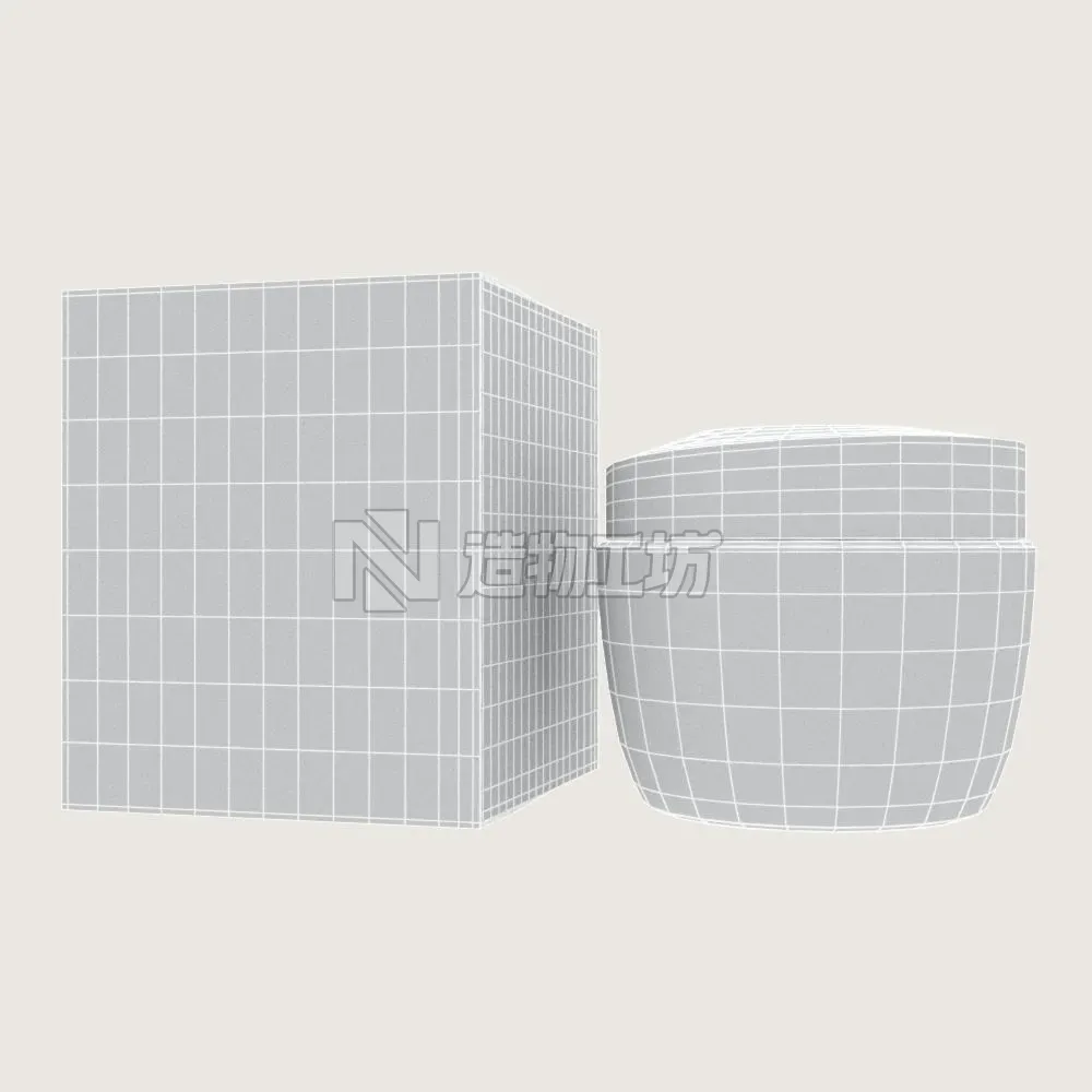 Olay Cream Low-poly 3D model