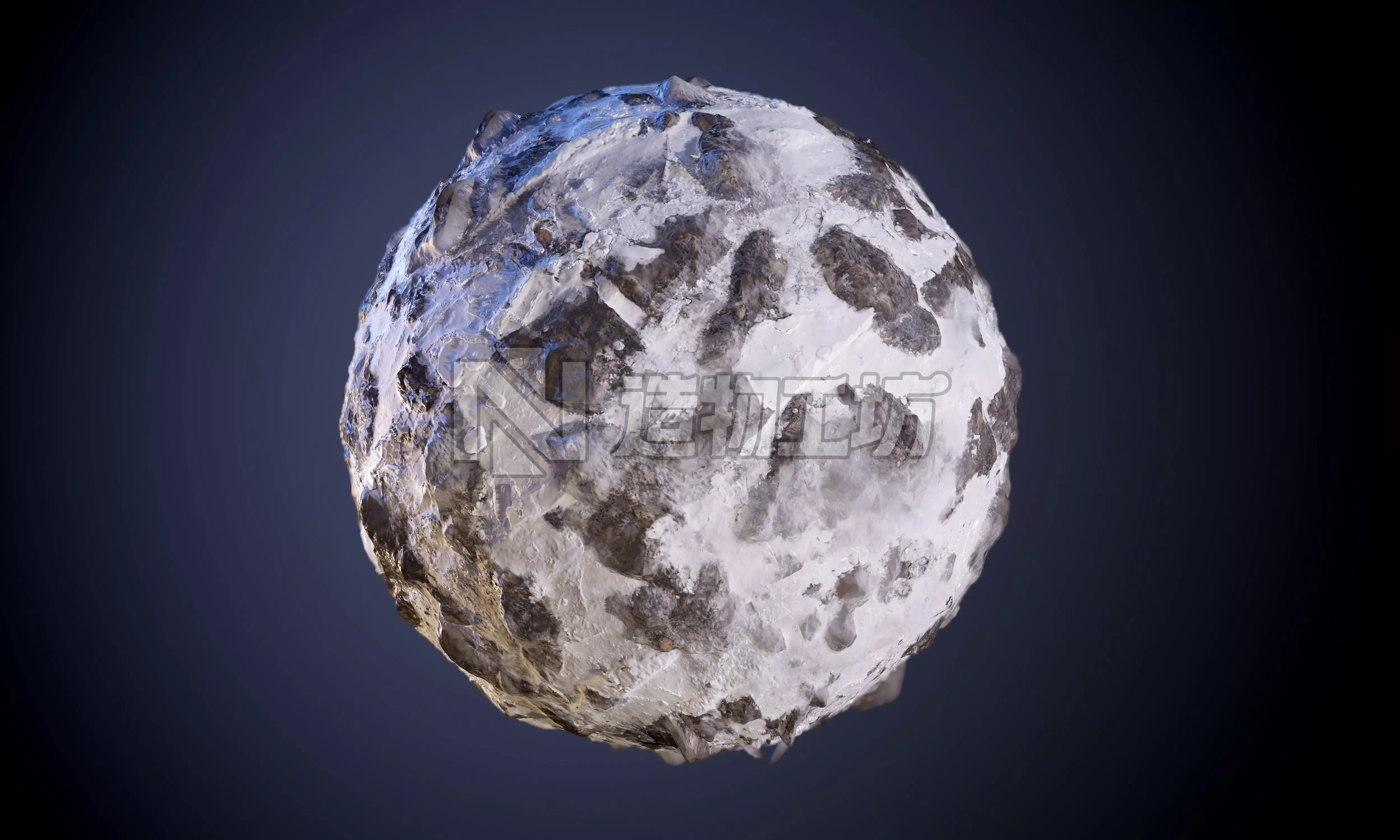 Ground Snow Cliff Seamless PBR Texture Texture