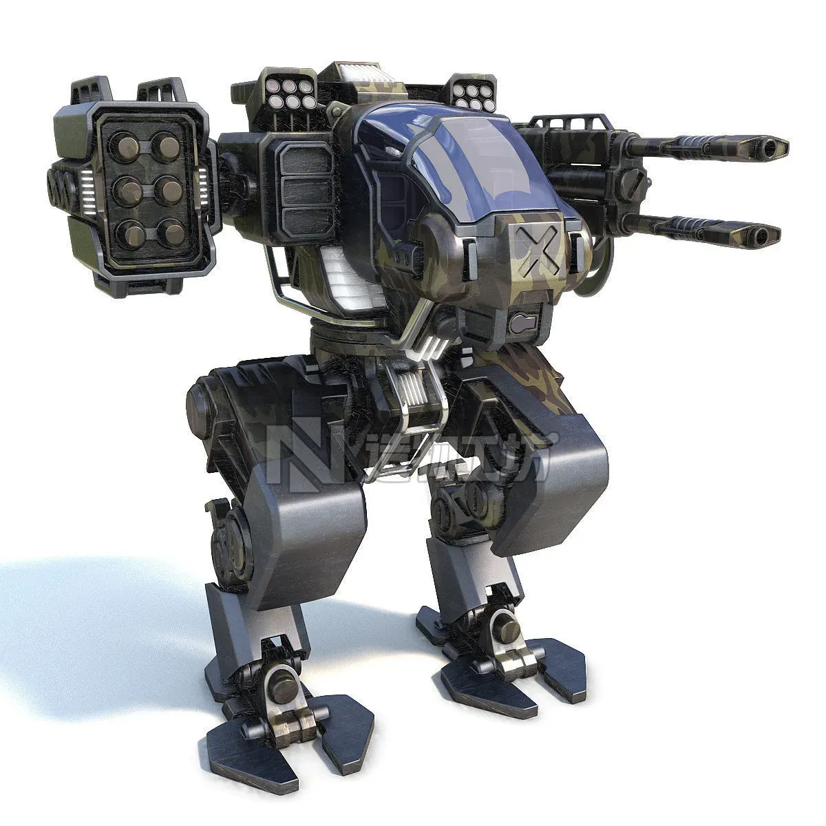 Military robots set 4in1 3D model