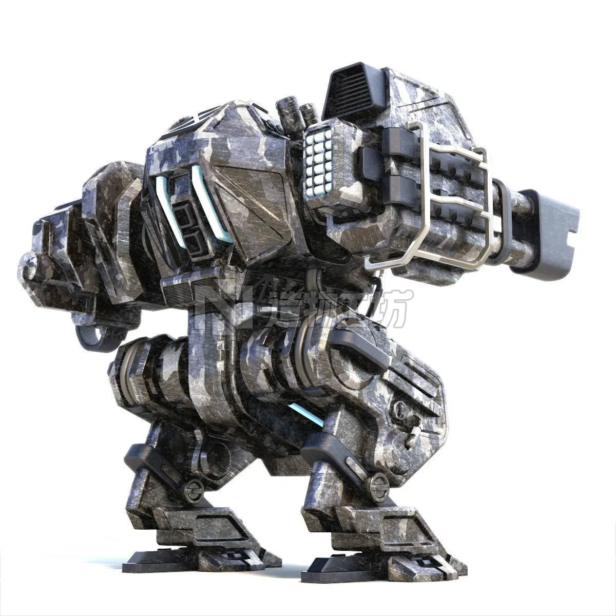 Military robots set 4in1 3D model