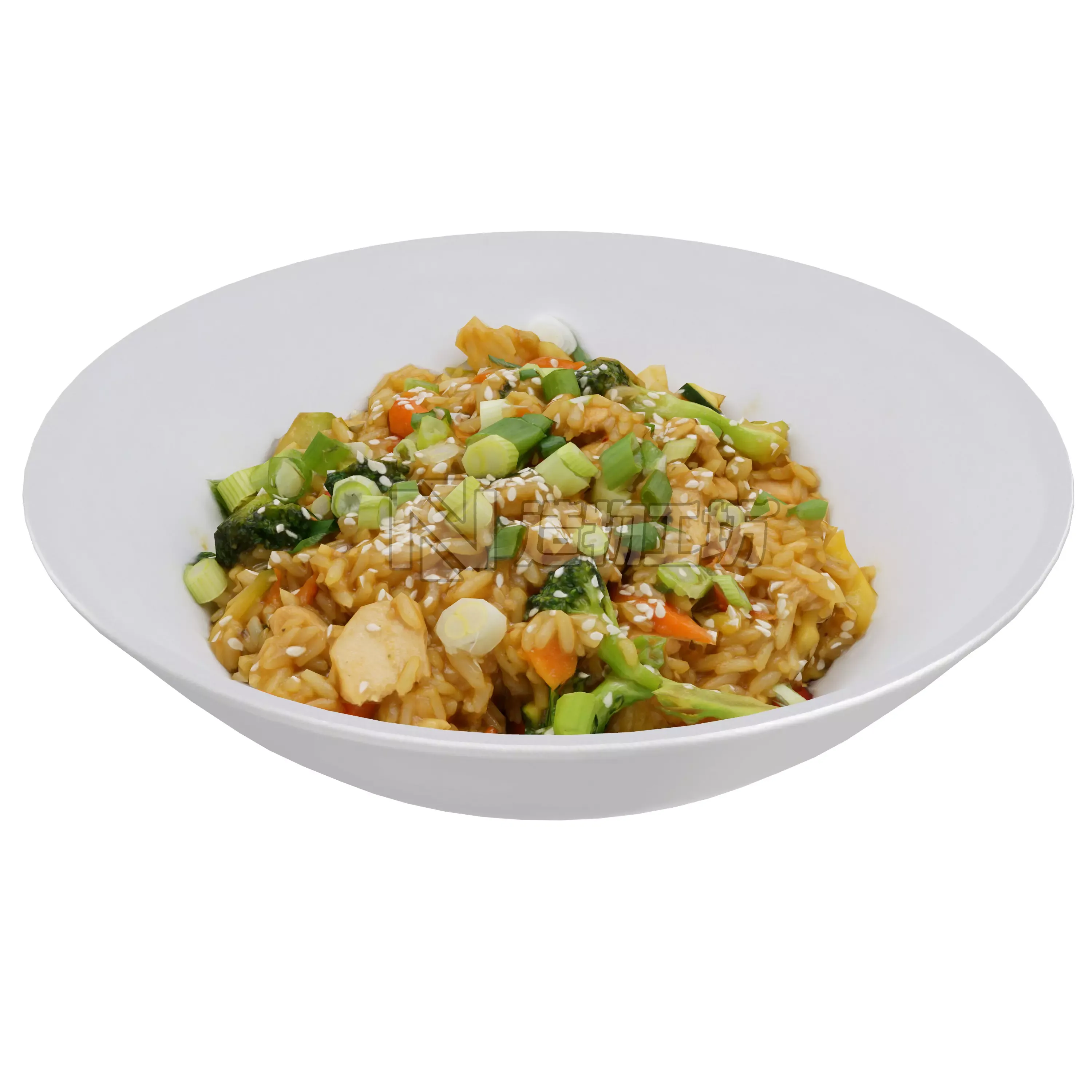 TERIYAKI CHICKEN RICE BOWL Low-poly 3D model