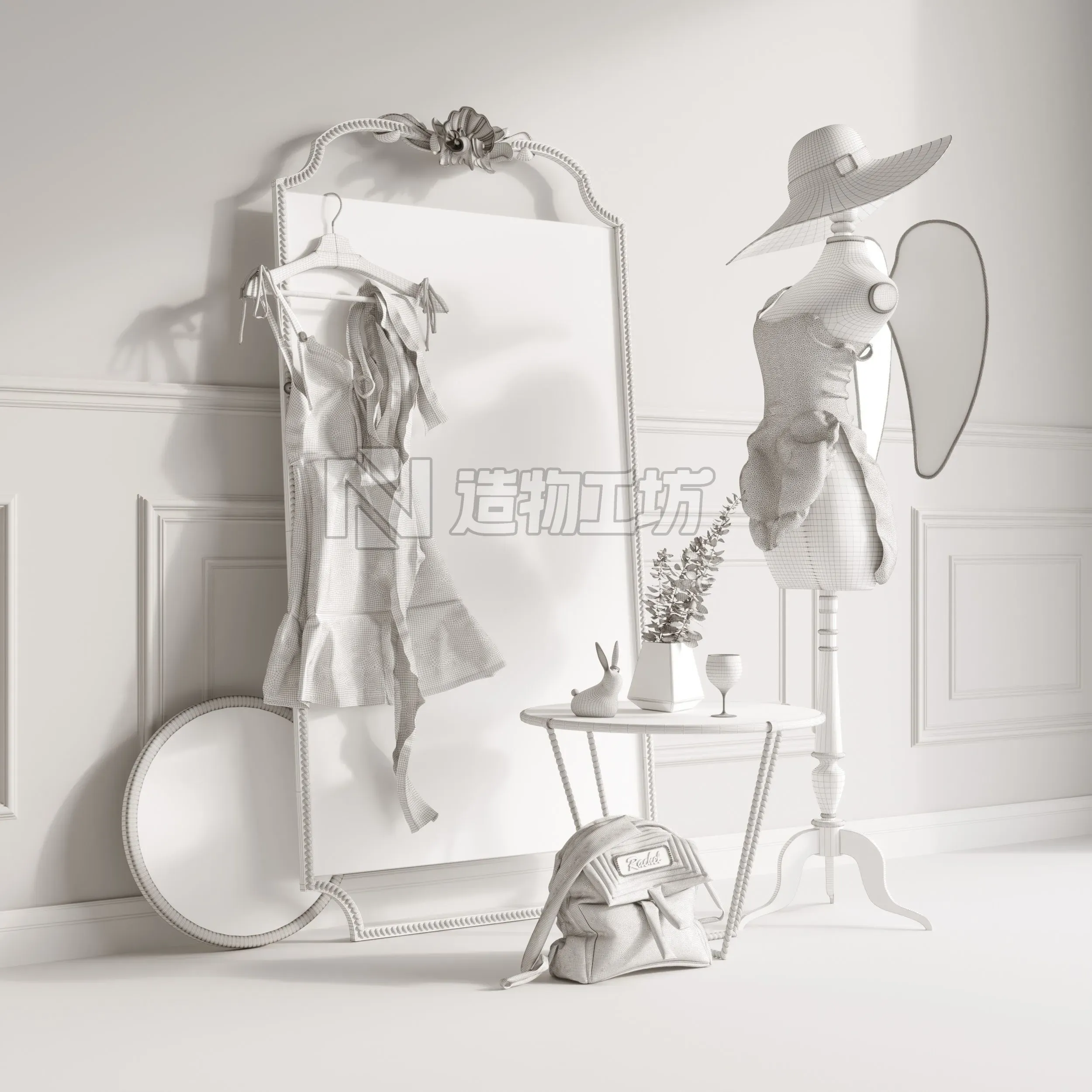 Set Mirror 01 loft 3D model