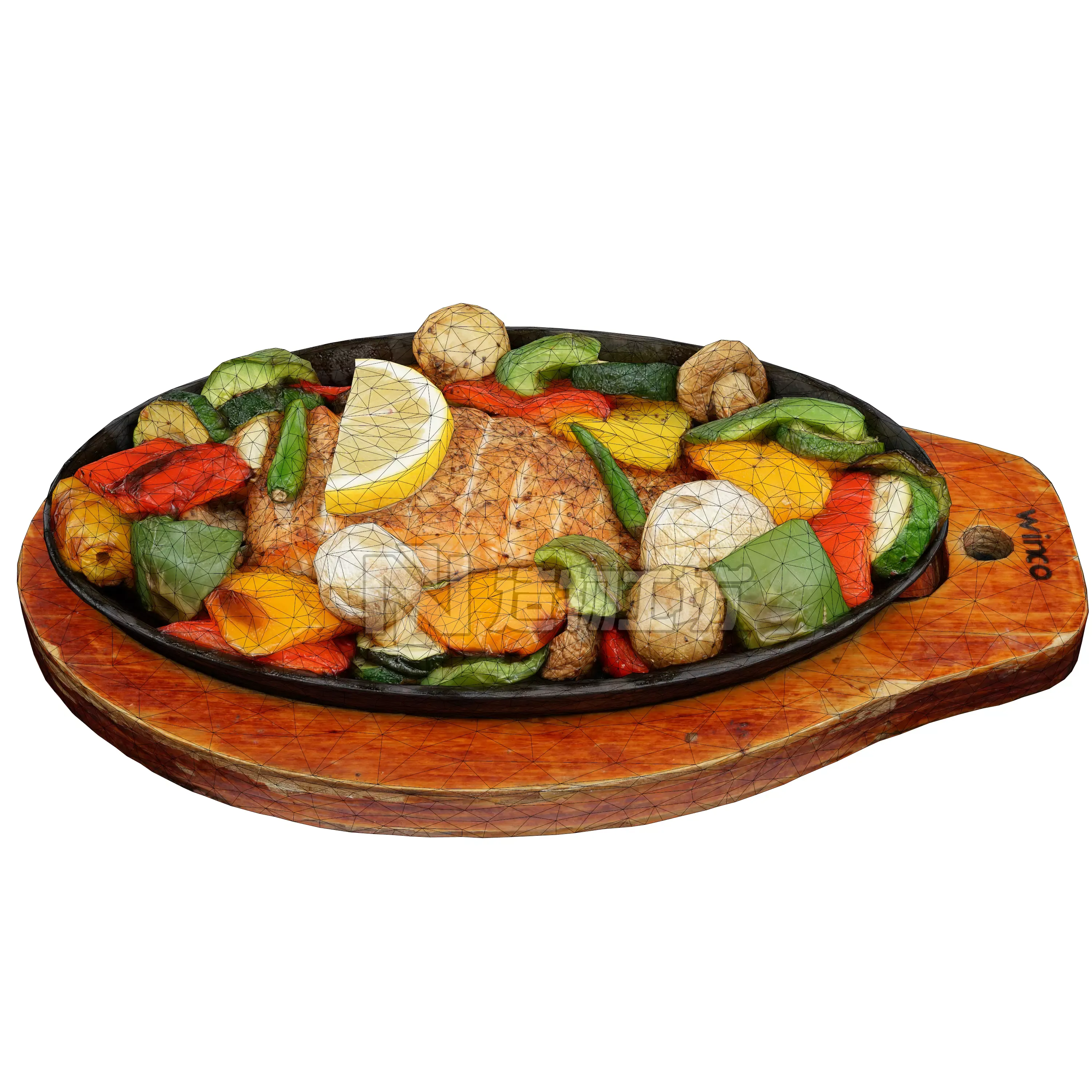 Salmon  VR AR  low-poly 3d model Low-poly 3D model