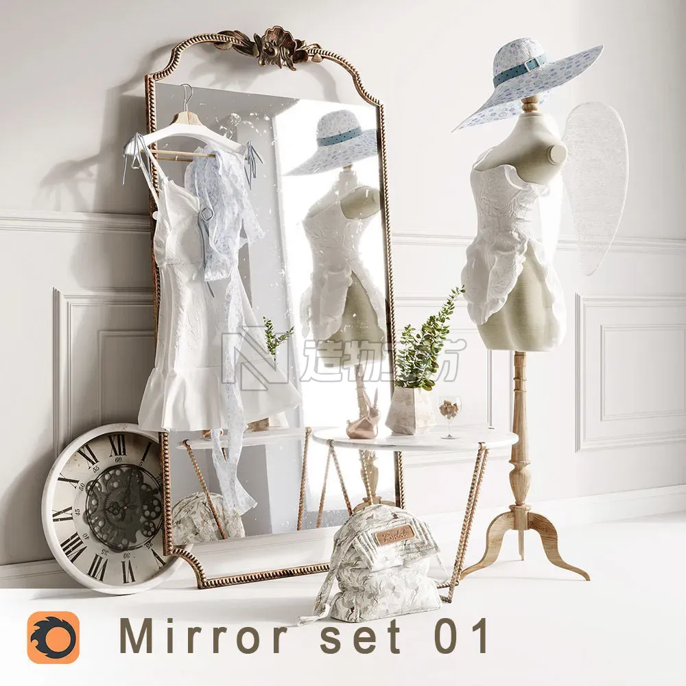 Set Mirror 01 loft 3D model