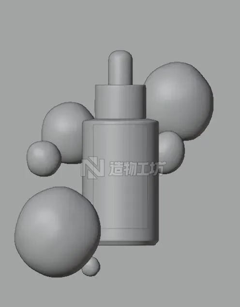 3D Bottle Mock-up 3D model