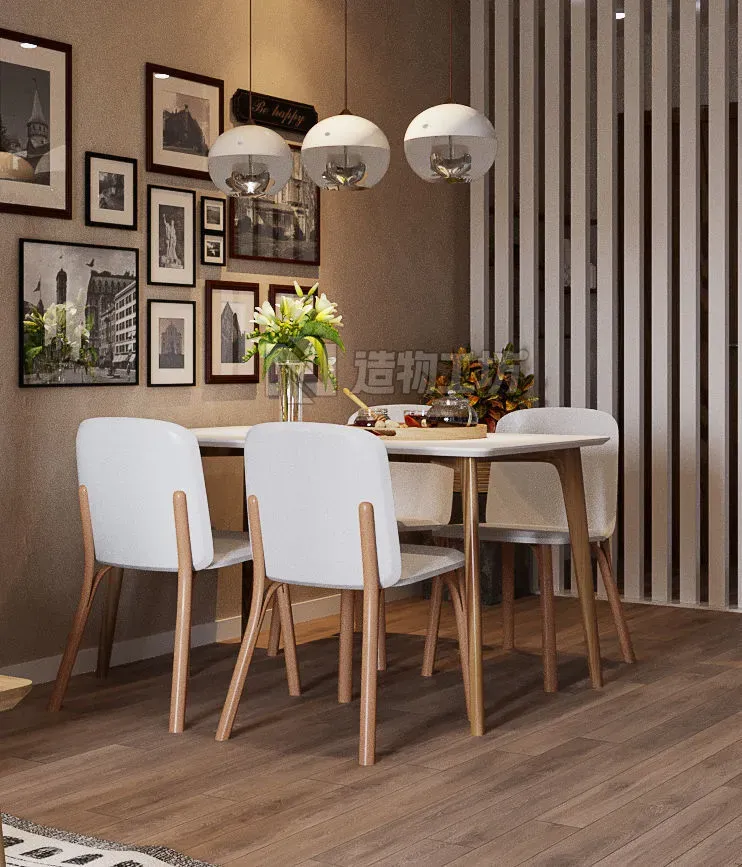 Living interior scene 3D model 3D model