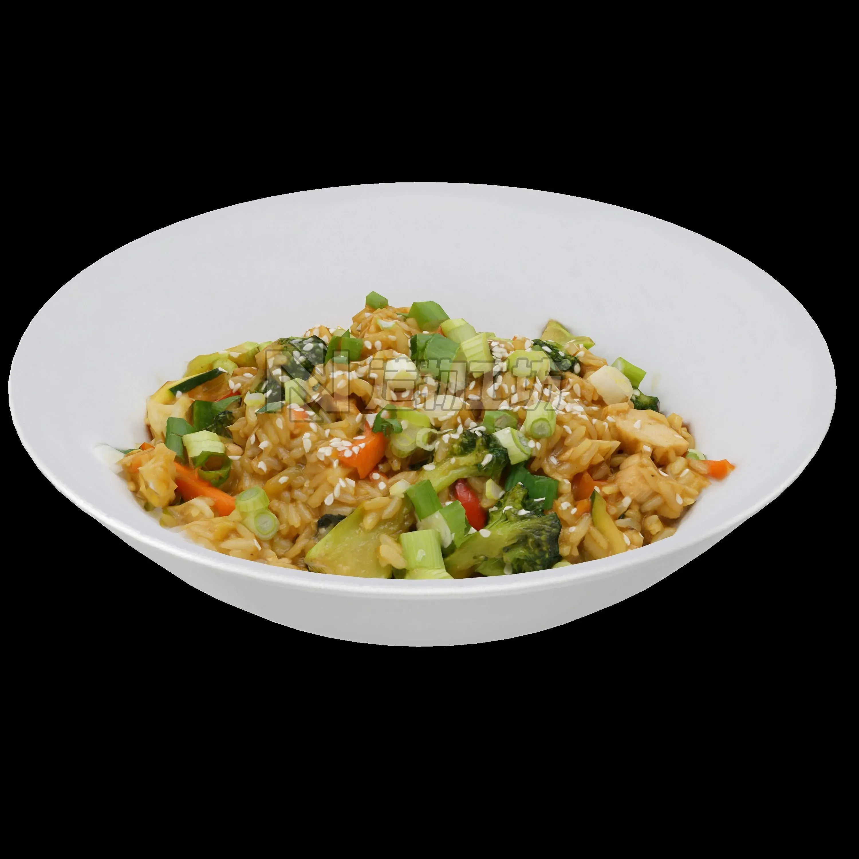 TERIYAKI CHICKEN RICE BOWL Low-poly 3D model