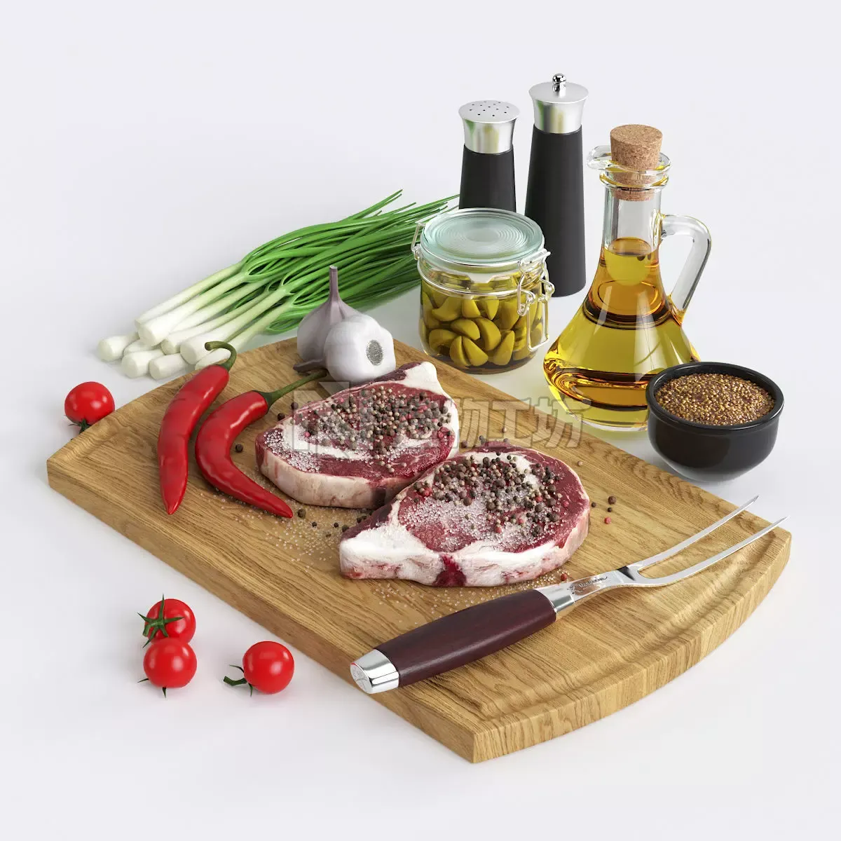 Still Life Black Angus Steak 3D model