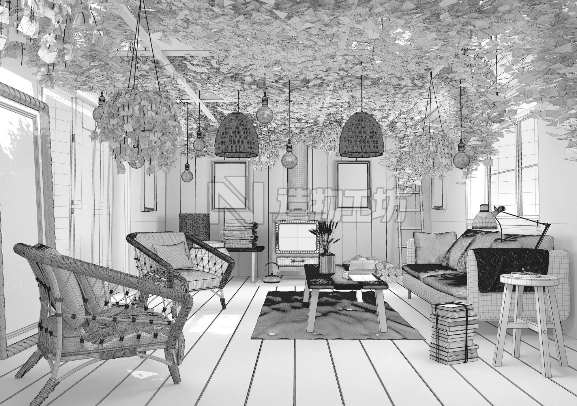 Reading Room REDSHIFT 3D model