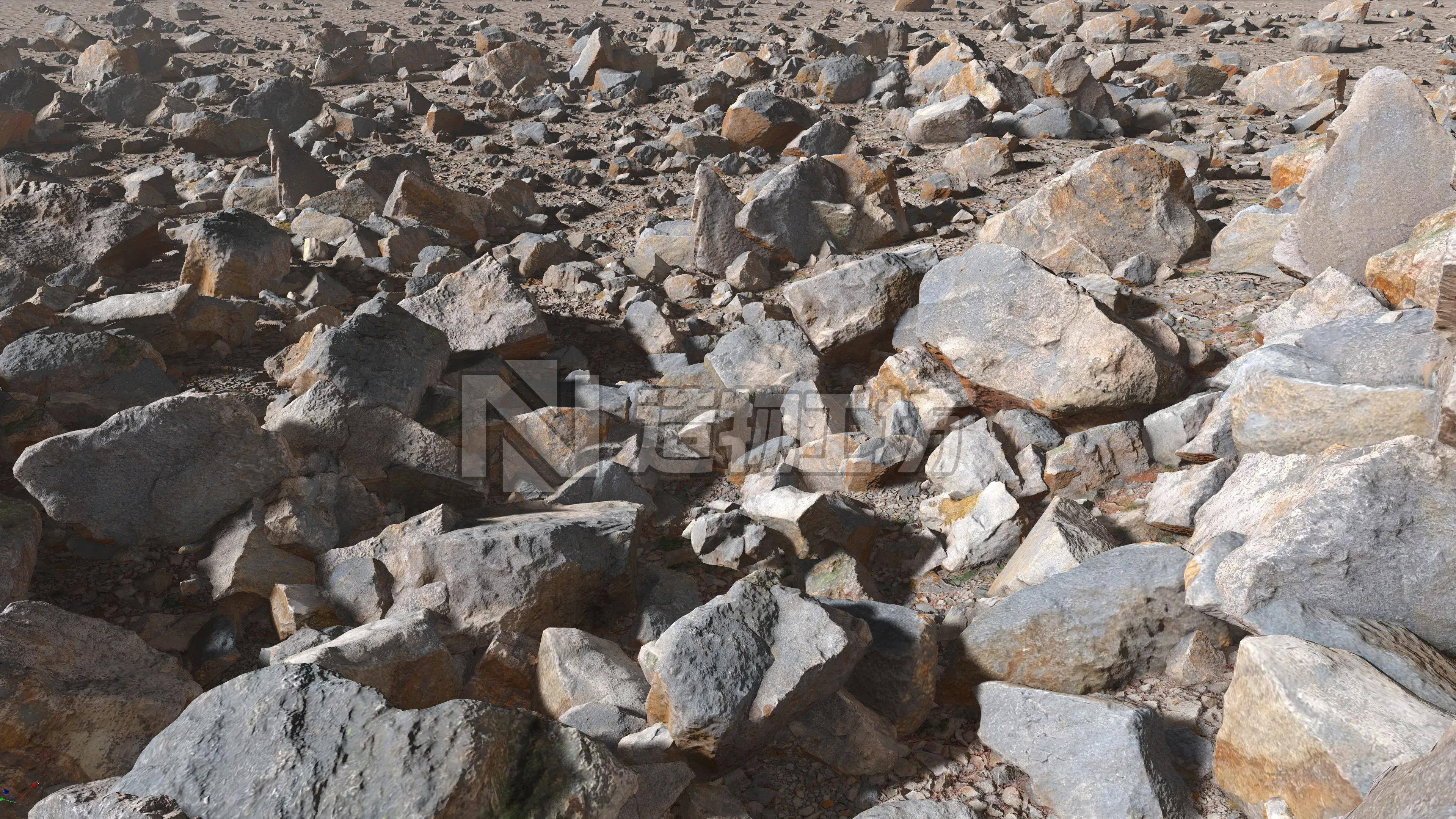 Rock Scans -  3D PBR Low Poly Models Pack Low-poly 3D model
